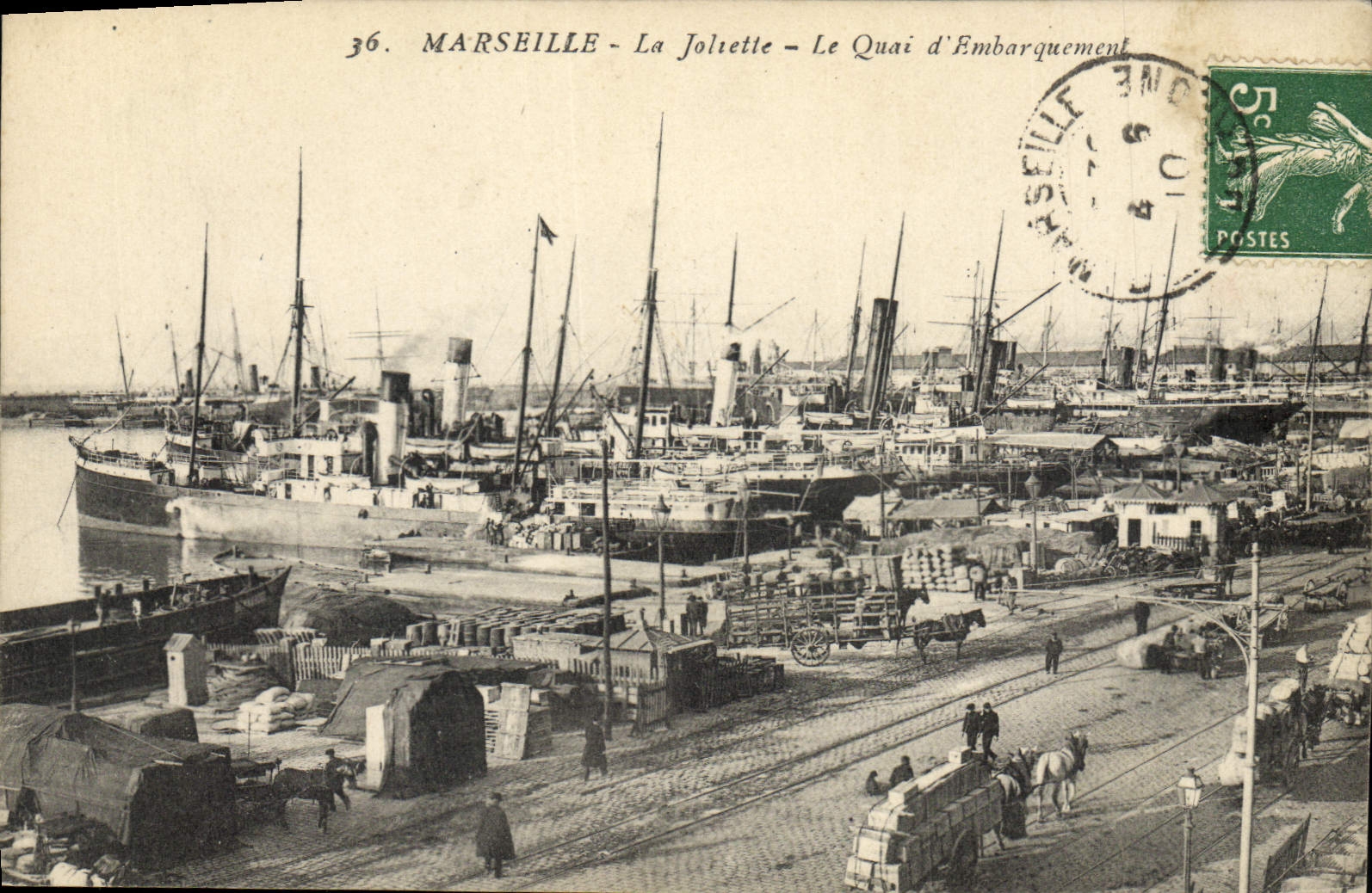 CPA Marseille la Joliette le Quai d'Embarquement