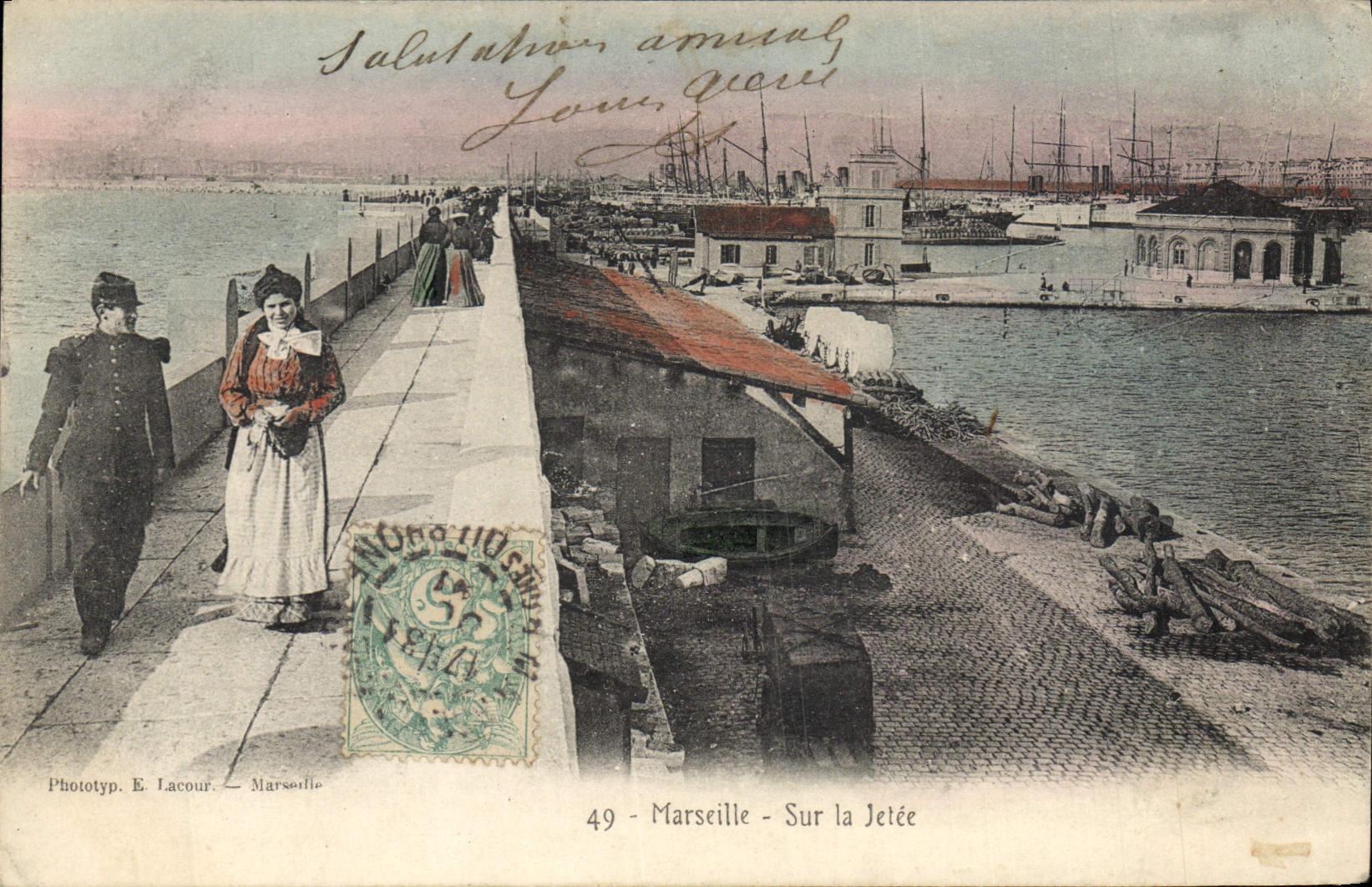 CPA Marseille sur la Jetee