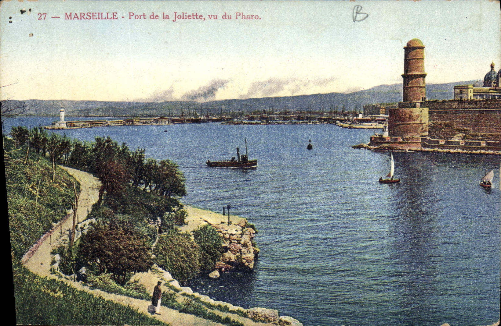 CPA Marseille Port de la Joliette vu du Pharo 