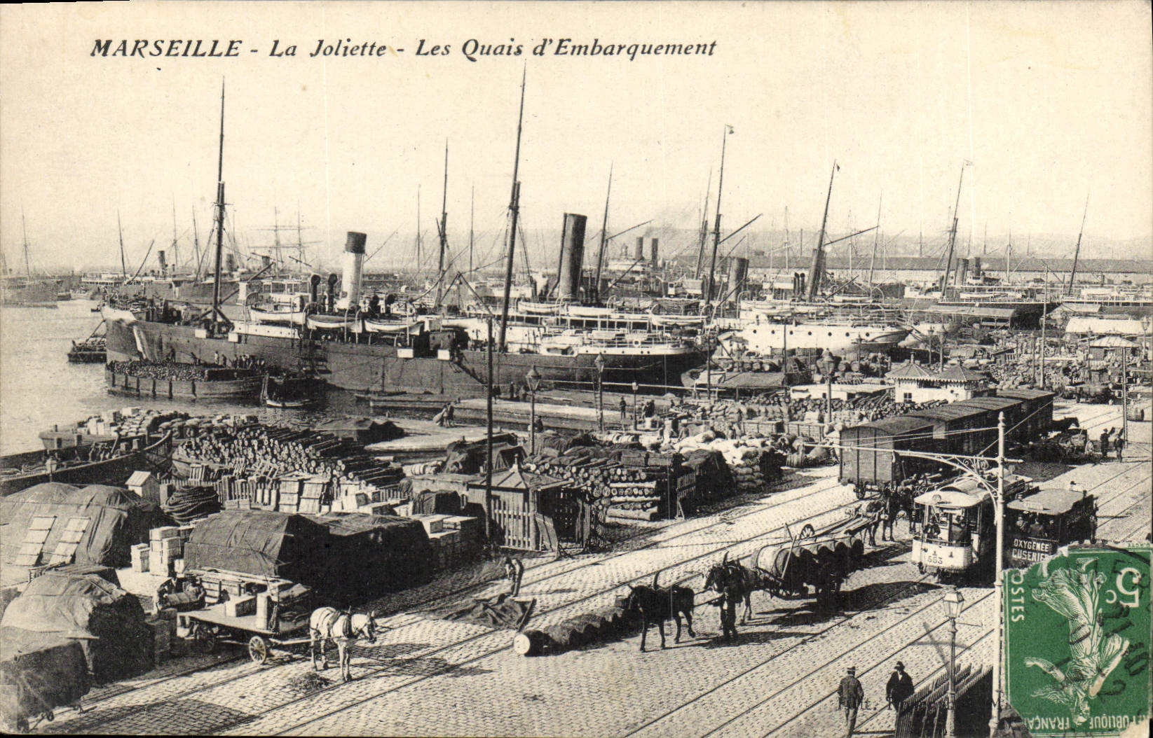 CPA Marseille la Joliette les Quais d'Embarquement