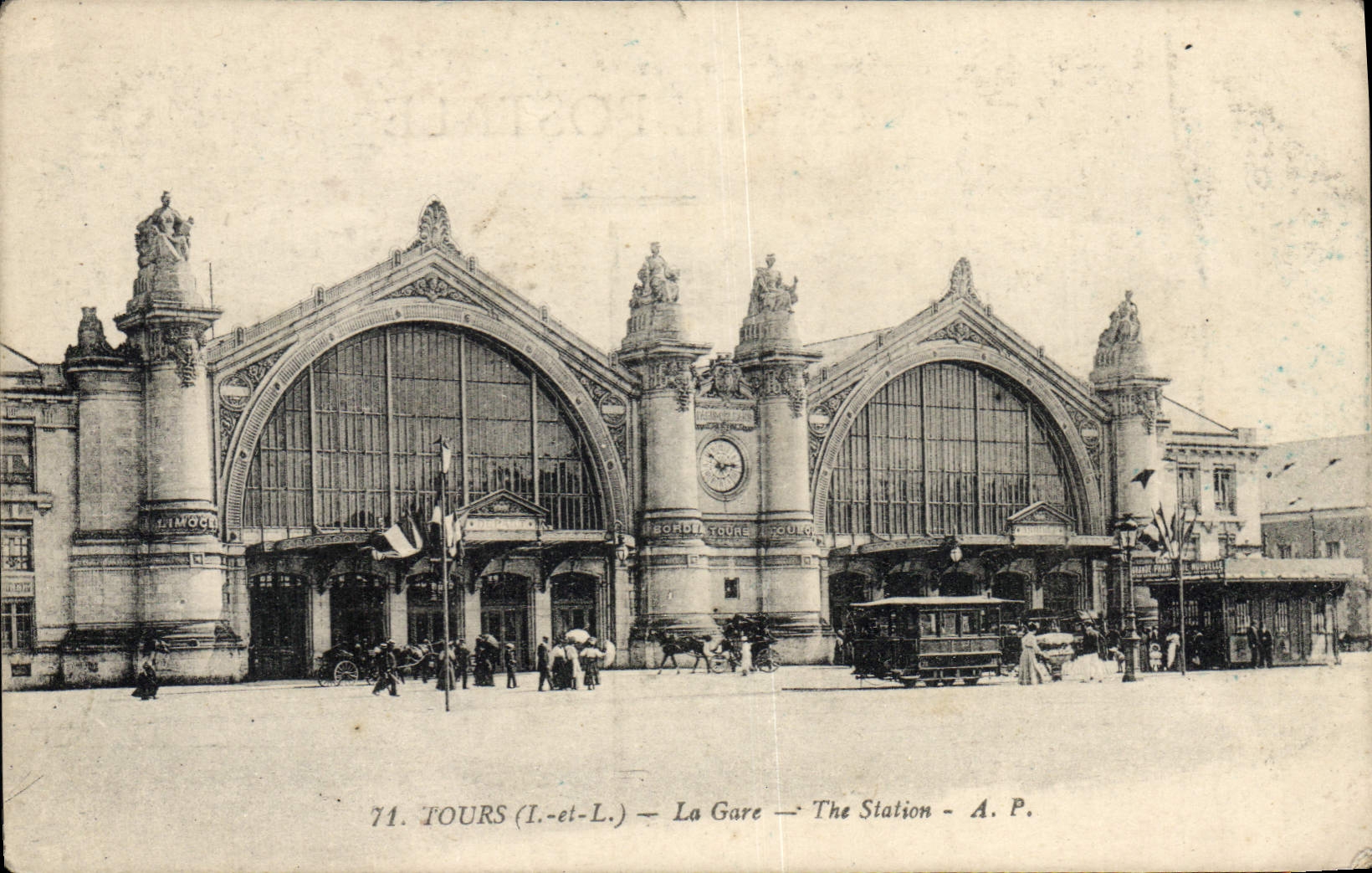 CPA Tours i et L la gare 