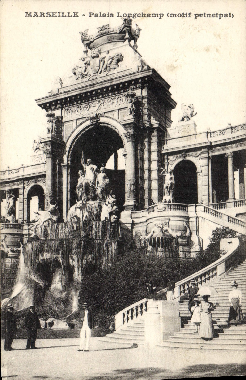 CPA Marseille palais Longchamp motif principal 