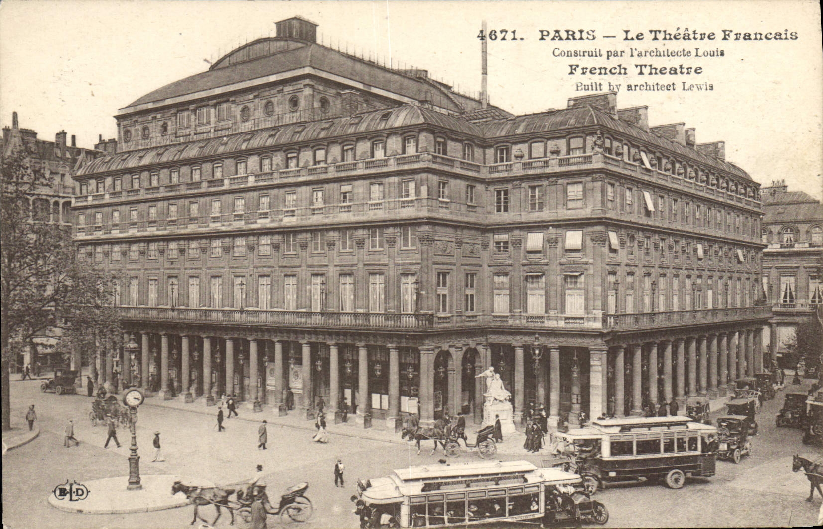 CPA Paris le Theatre Francais construit par l'Architecte Louis