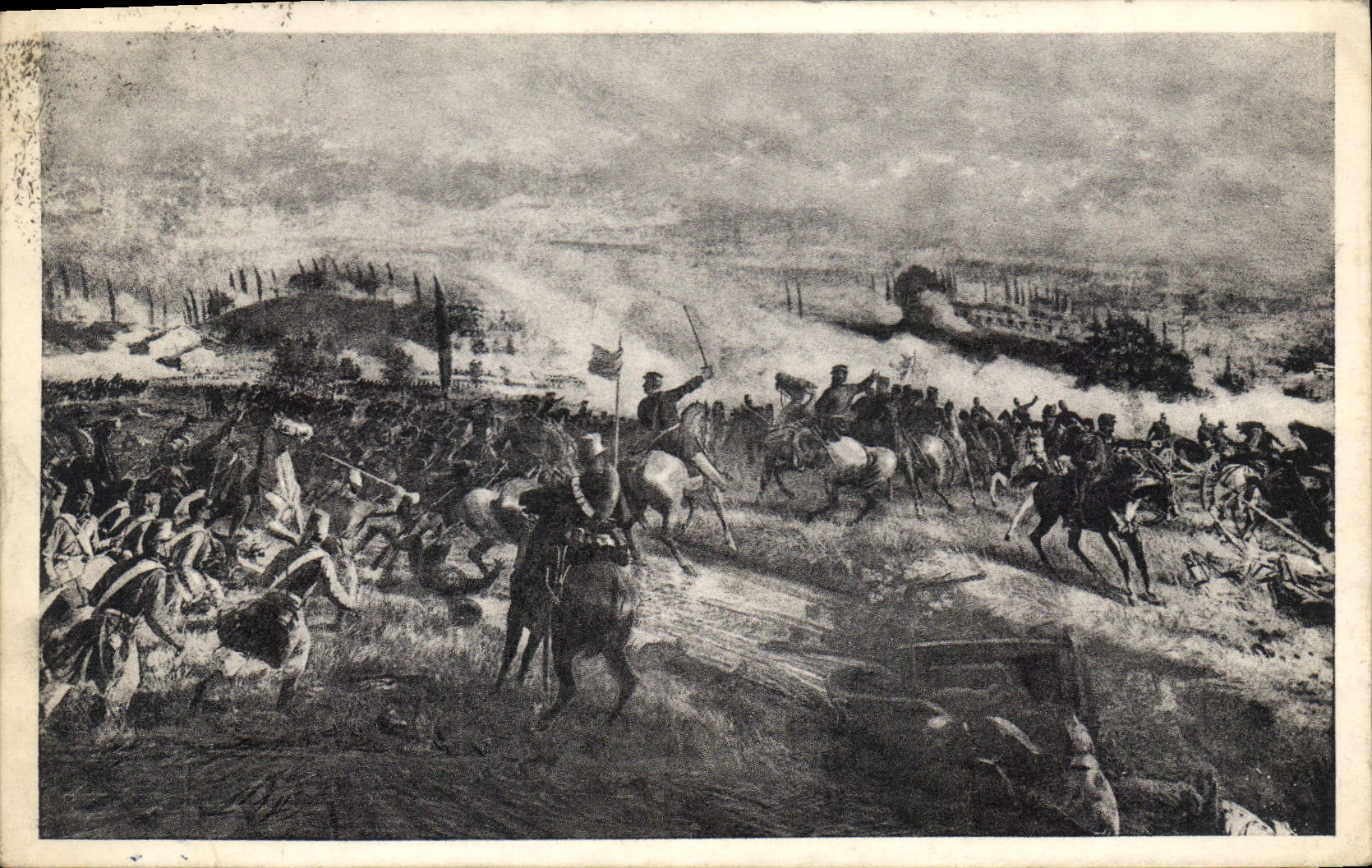 CPA Battaglia di S Martino 24 Giugno 1859 Militaria