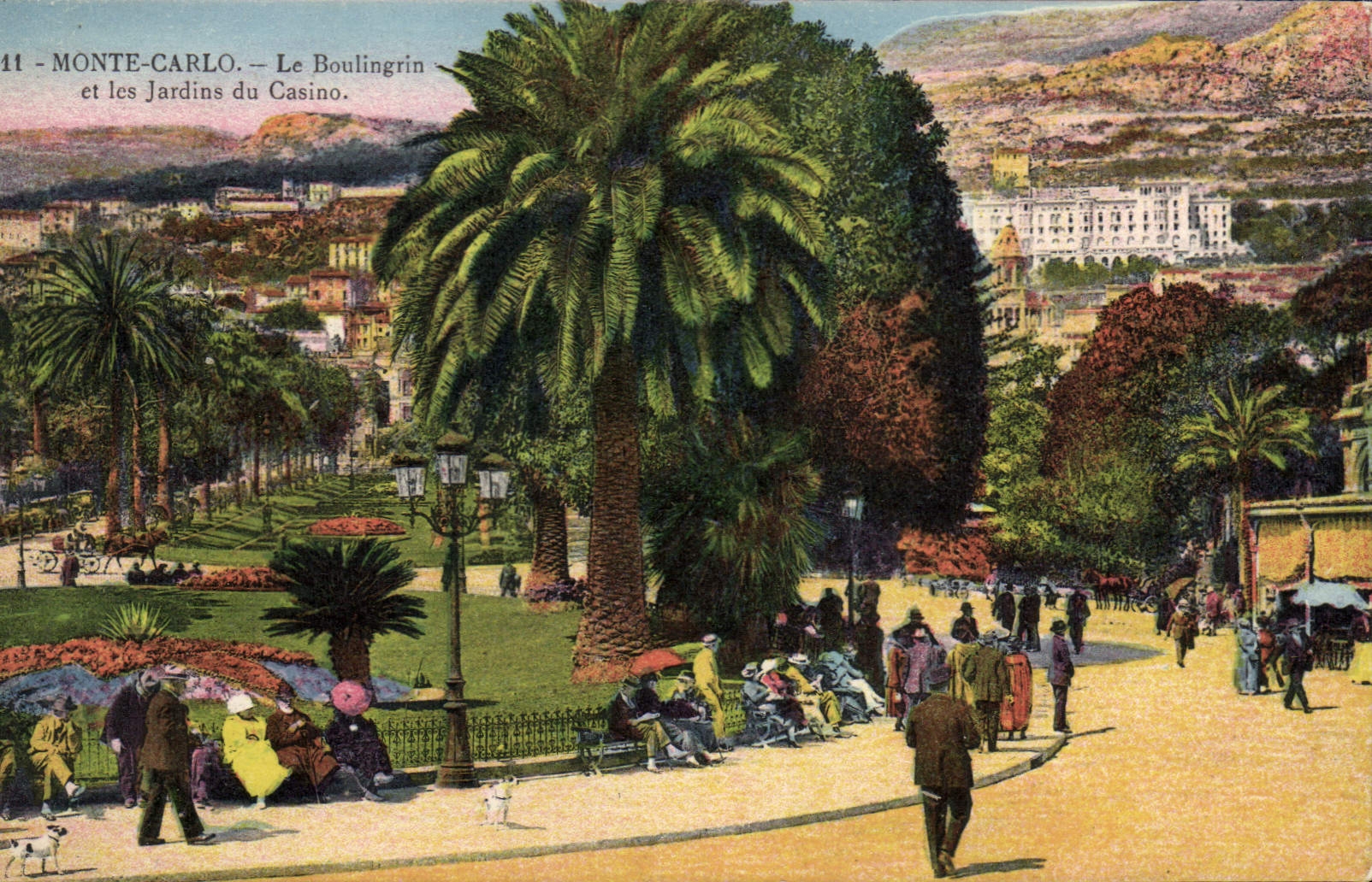 CPA Monte Carlo le Boulingrin et les jardins du casino