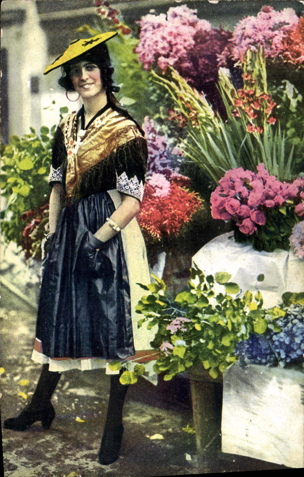 CPA Nice Marchande de fleurs Folklore