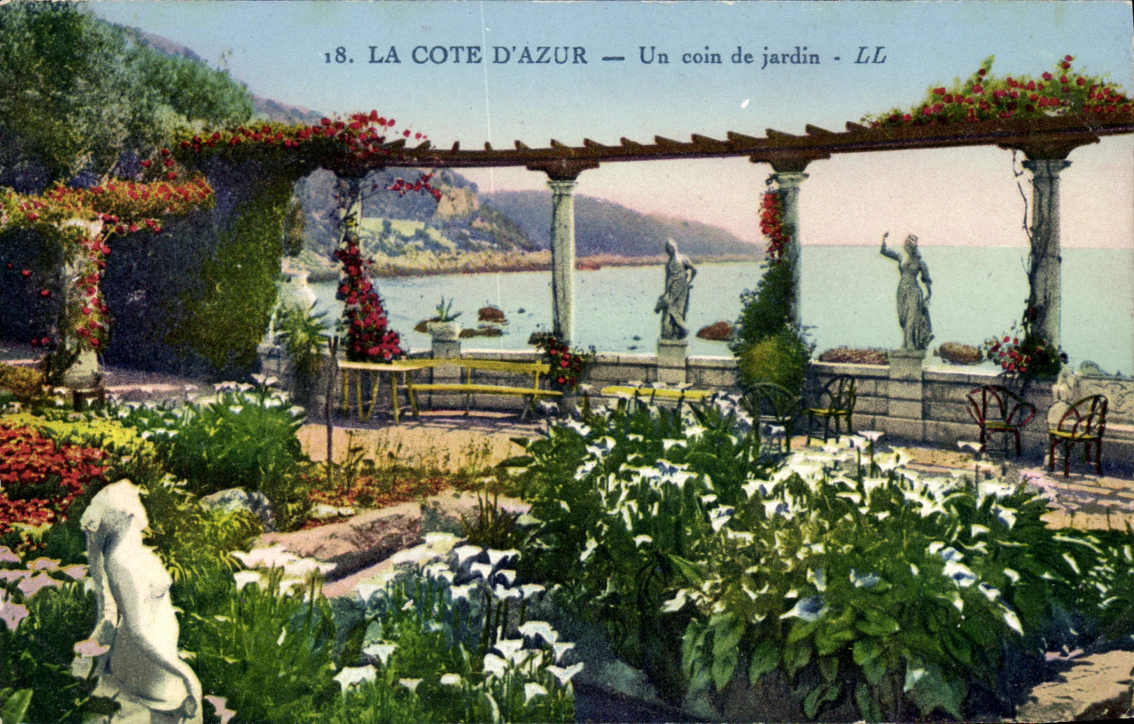 CPA La Cote d'Azur un coin de Jardin