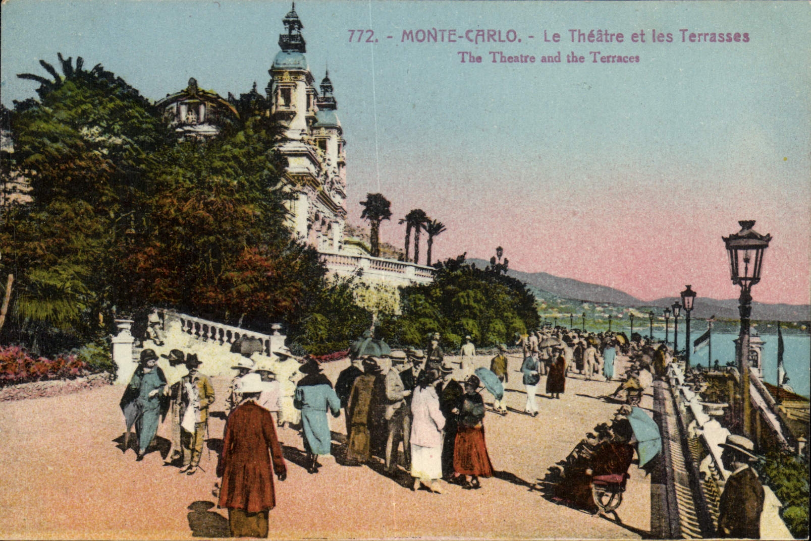 CPA Monte Carlo le Theatre et les Terrasses 