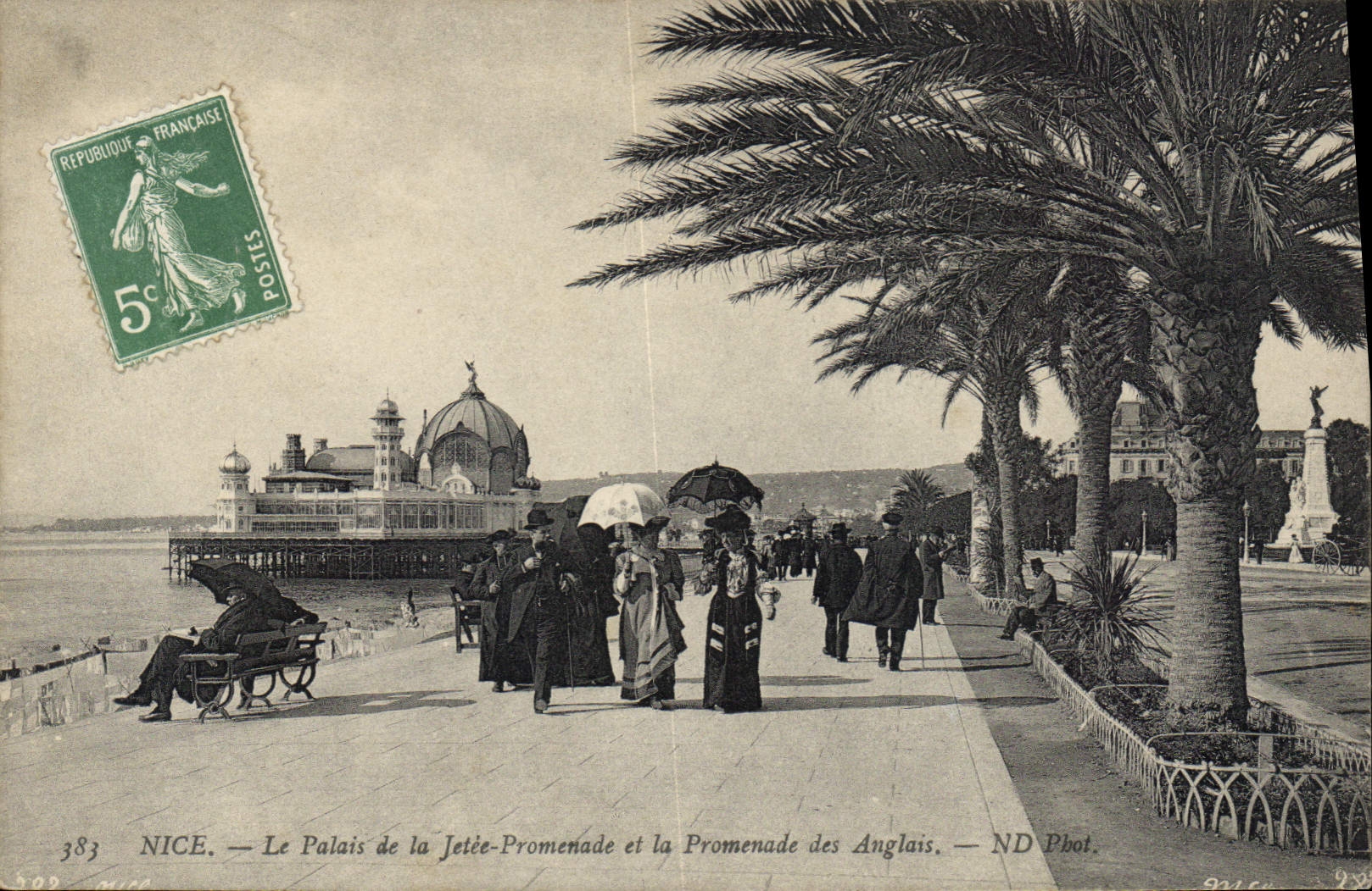 CPA Nice Le Palais de la Jetee Promenade et la Promenade des Anglais 