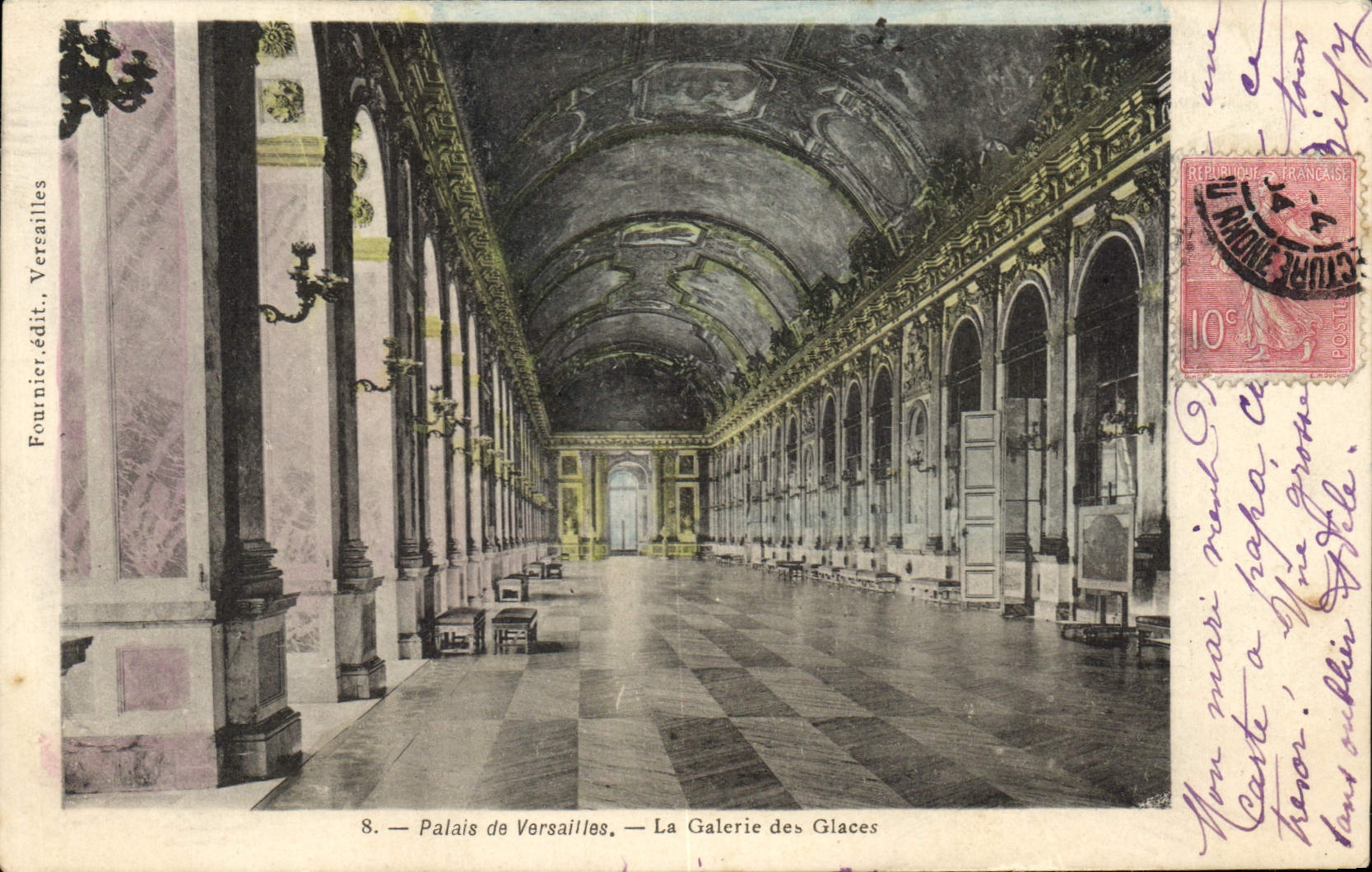 CPA Palais de Versailles La Galerie des Glaces 