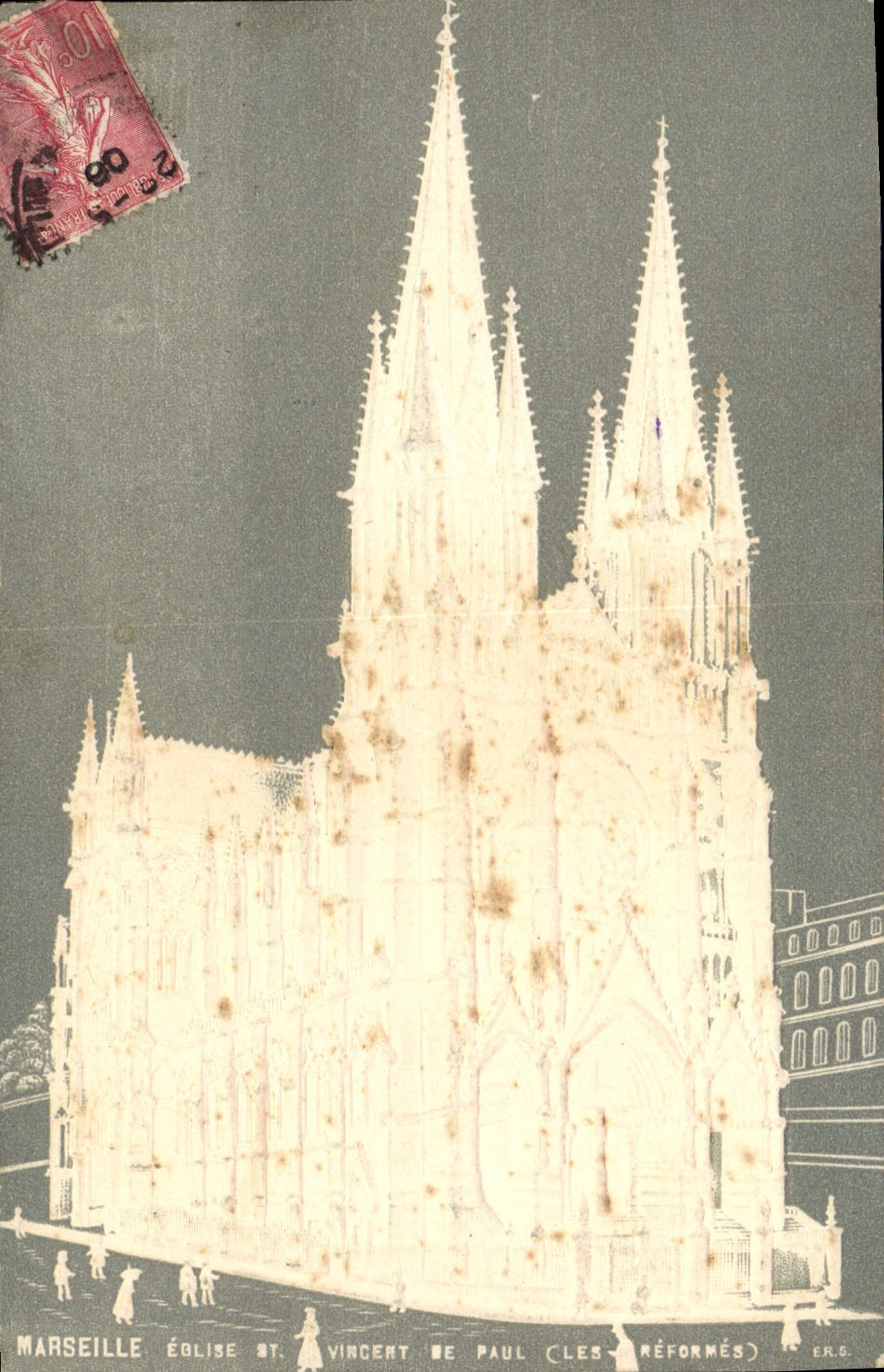 CPA Marseille Eglise St Vincent de Paul 