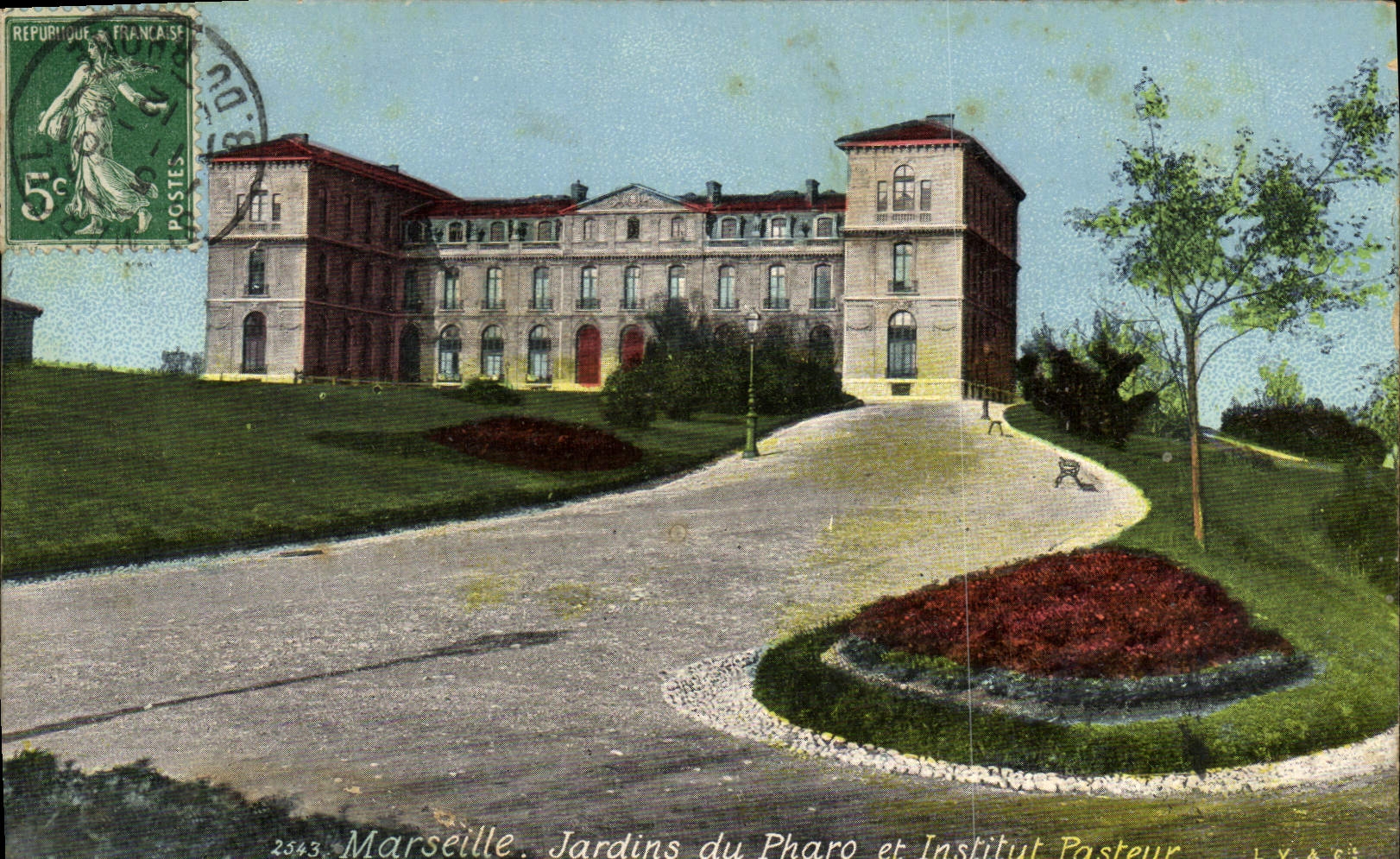 CPA Marseille Jardins du Pharo et institut Pasteur 