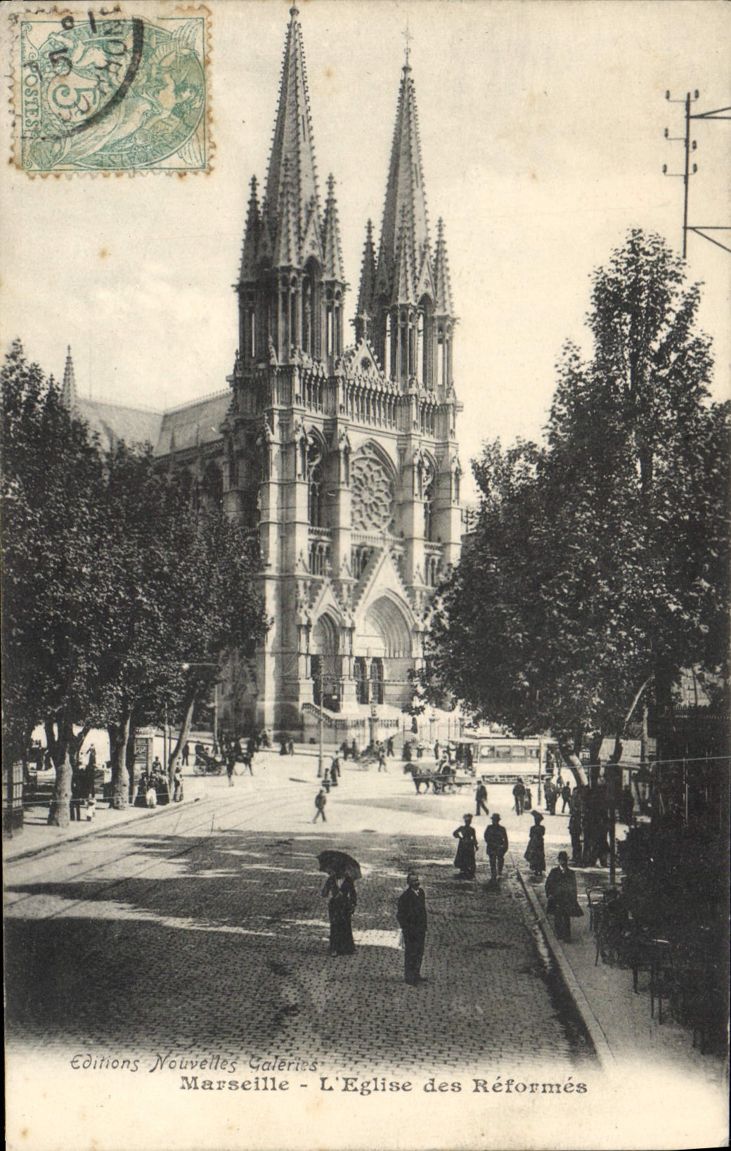CPA Marseille L'Eglise des Reformes 