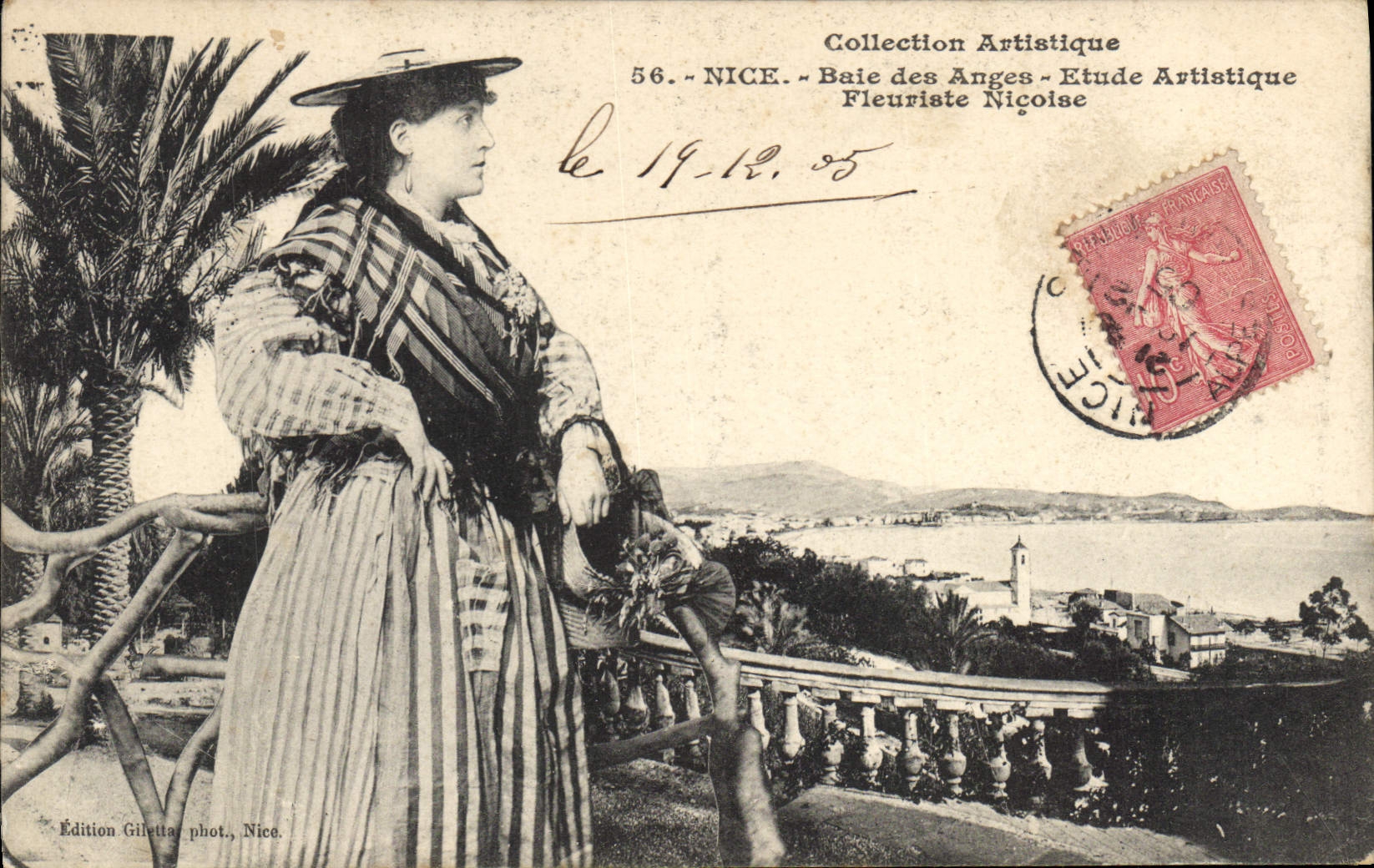 CPA Nice Baie des Anges Etude Artistique Fleuriste Nicoise