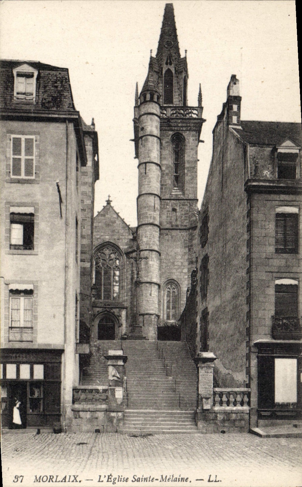 CPA Morlaix l'Eglise Ste Melaine 