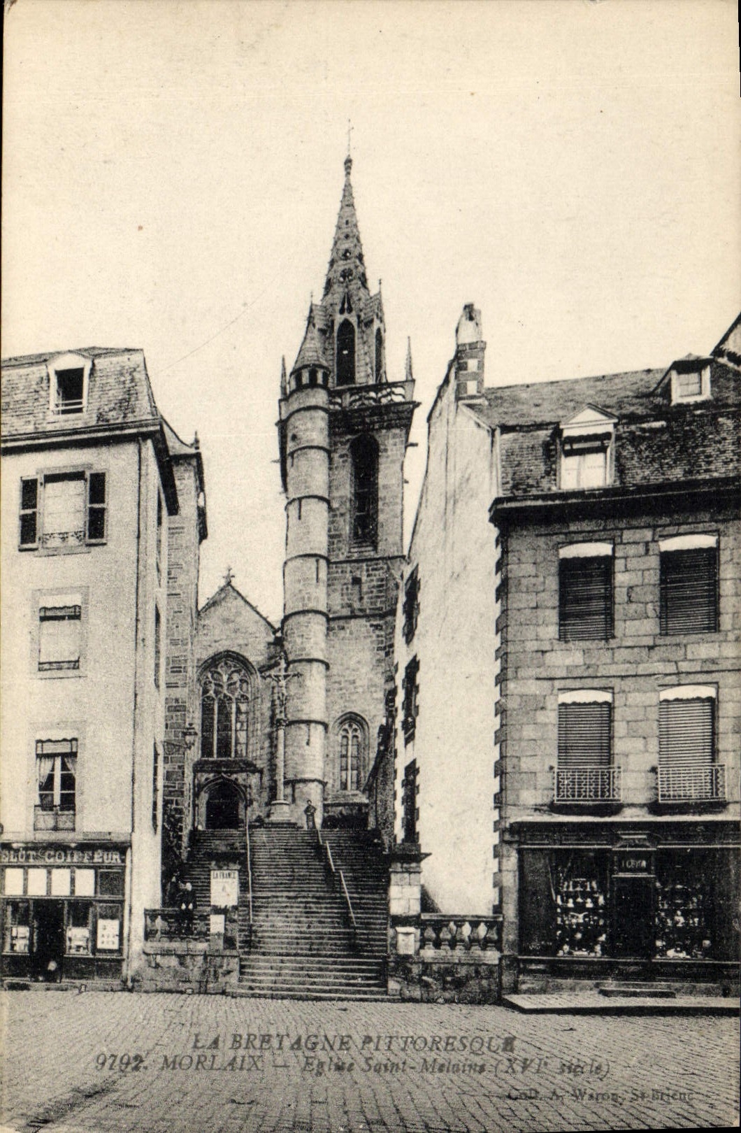 CPA La Bretagne Pittoresque Morlaix Eglise St Melaine 
