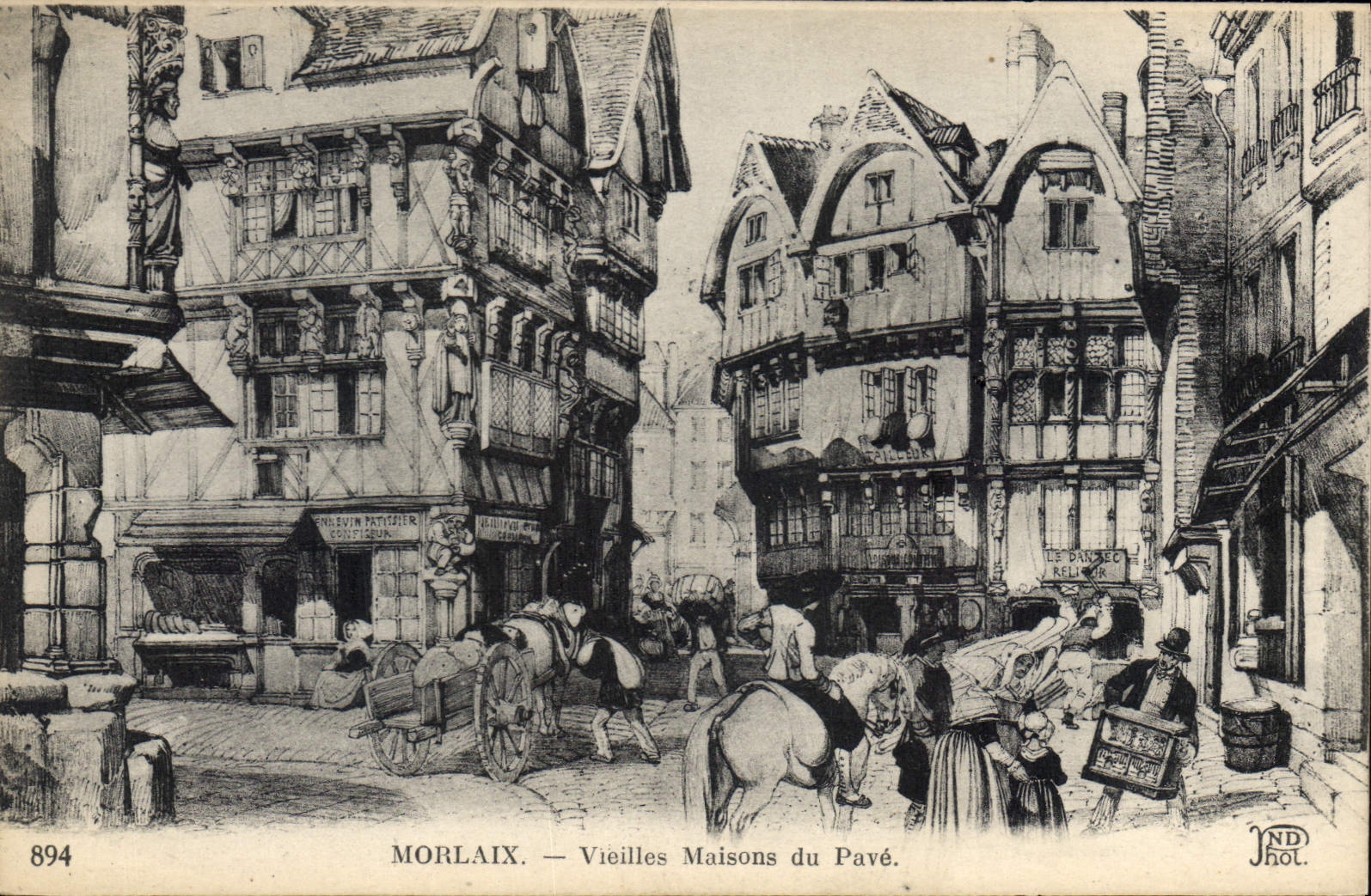 CPA Morlaix Vieilles Maisons du Pave 