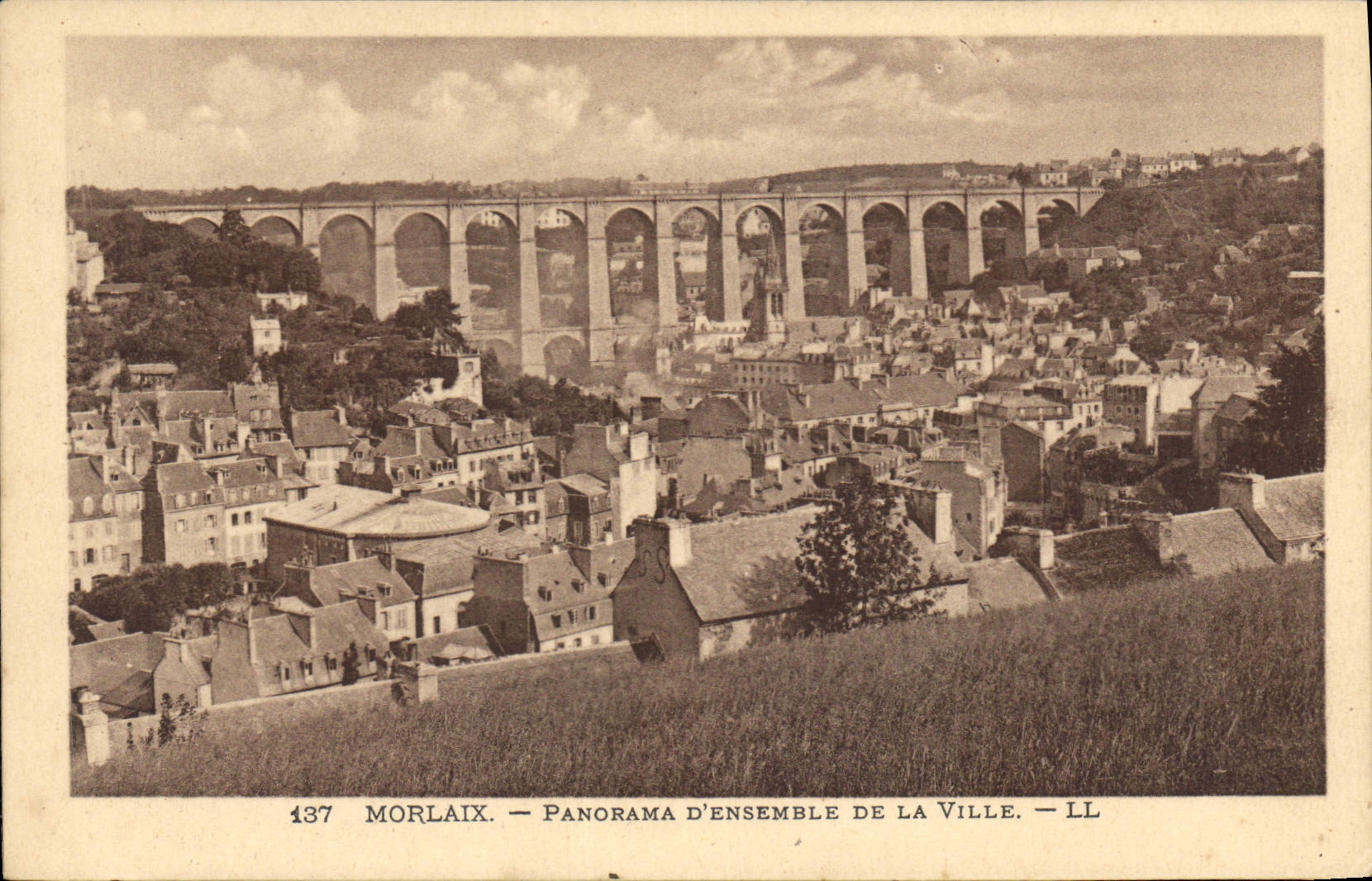 CPA Morlaix Panorama d'Ensemble de la Ville 