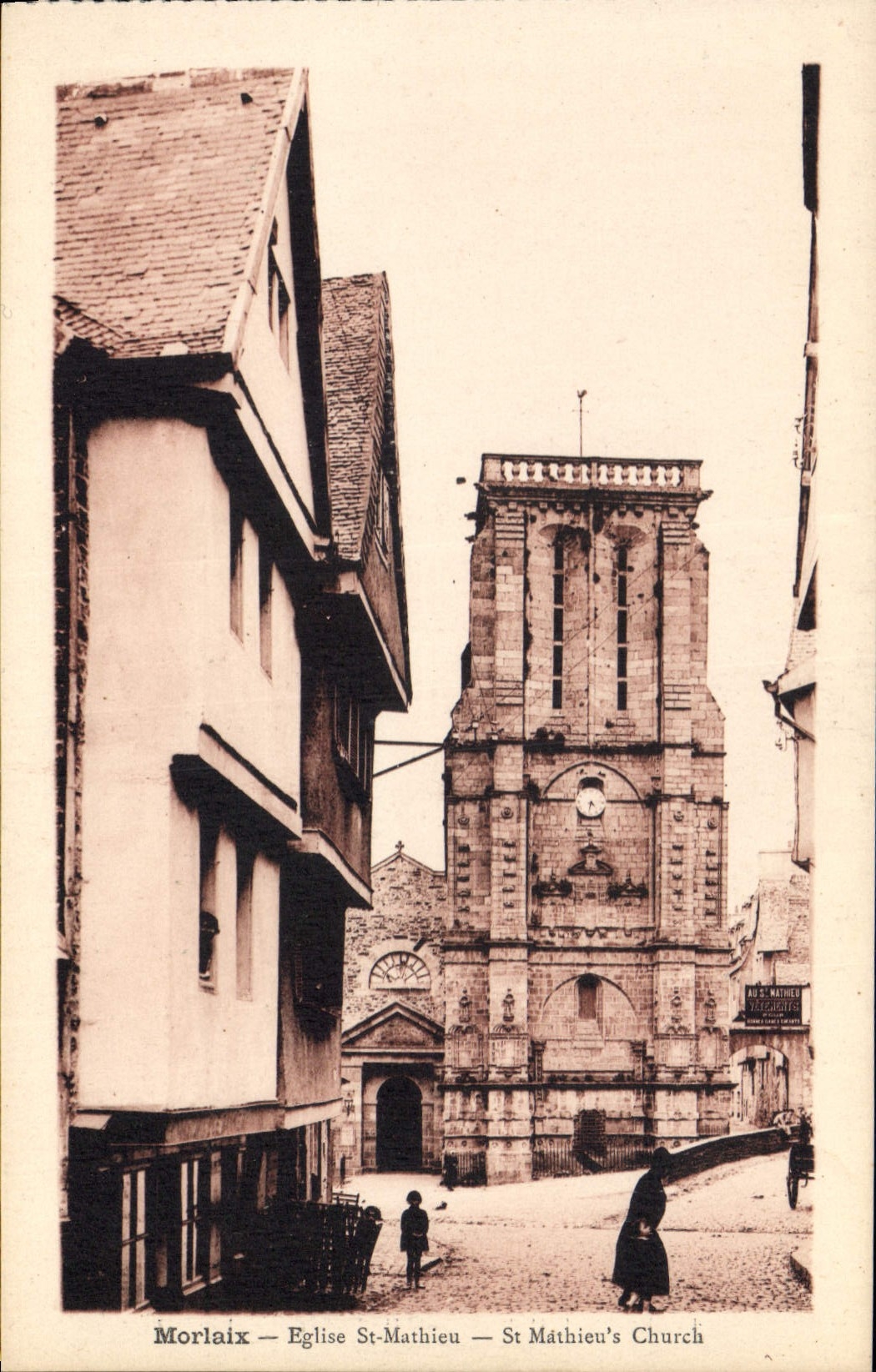 CPA Morlaix Eglise St Mathieu 
