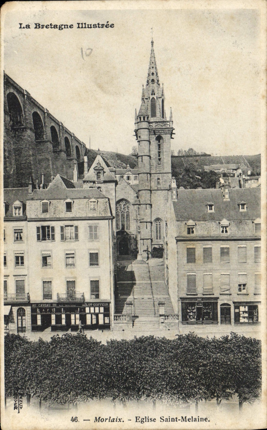 CPA Morlaix Eglise St Melaine 