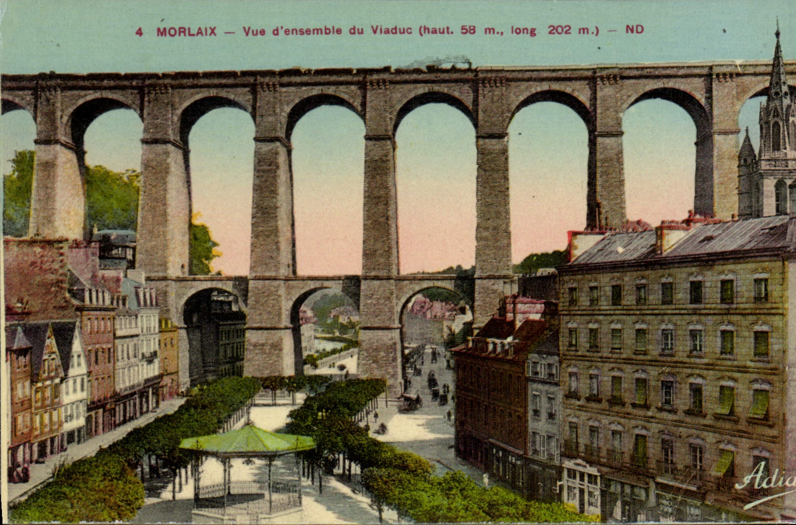 CPA Morlaix Vue d'ensemble du Viaduc 