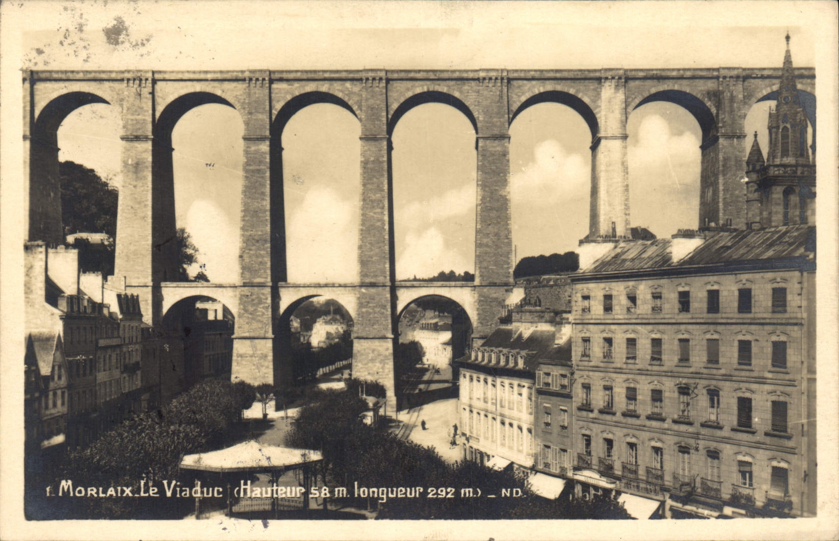 CPA Morlaix Le Viaduc Hauteur 