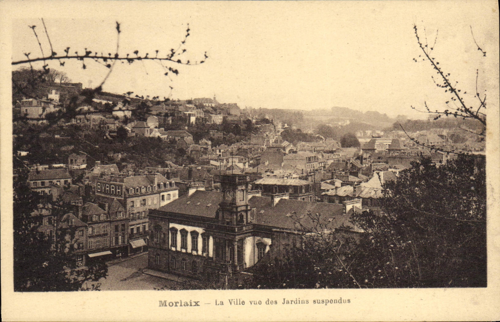 CPA Morlaix La Ville vue des Jardins suspendus