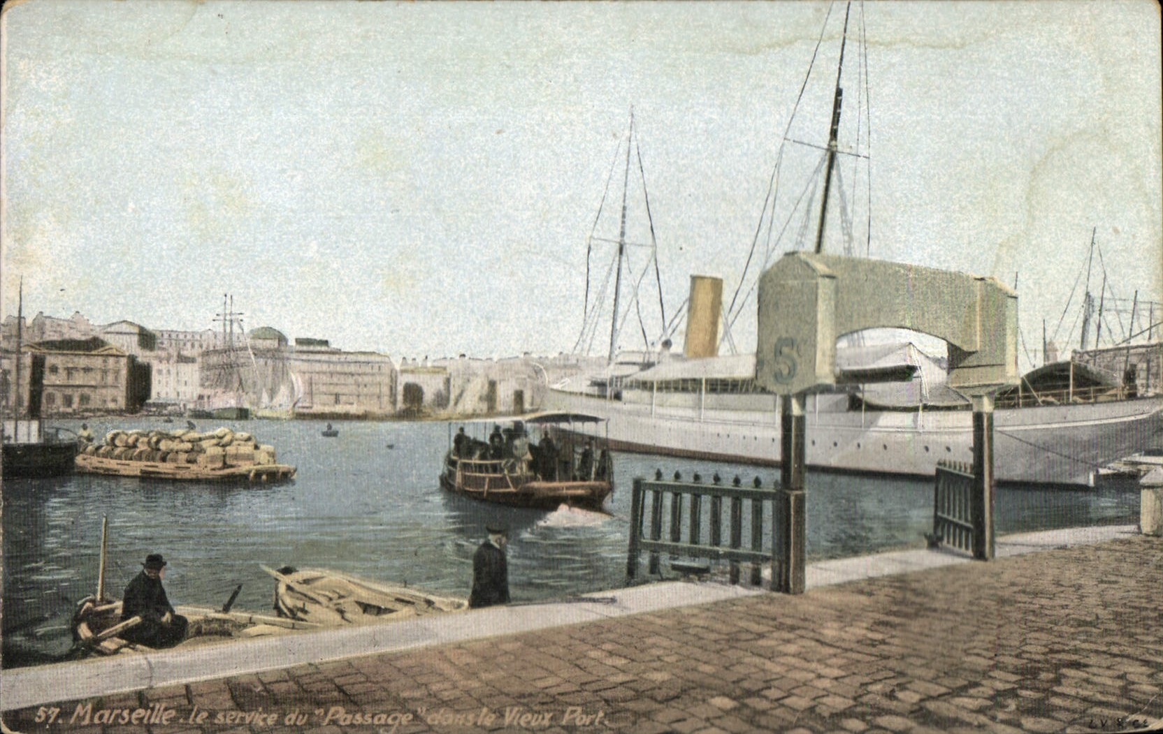 CPA Marseille Le service du Passage Vieux Port 