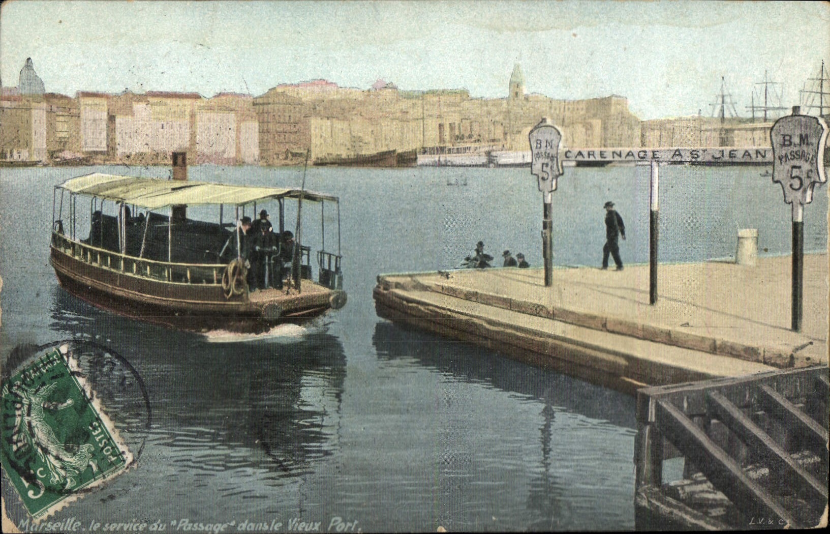 CPA Marseille Le service du Passage Vieux Port 