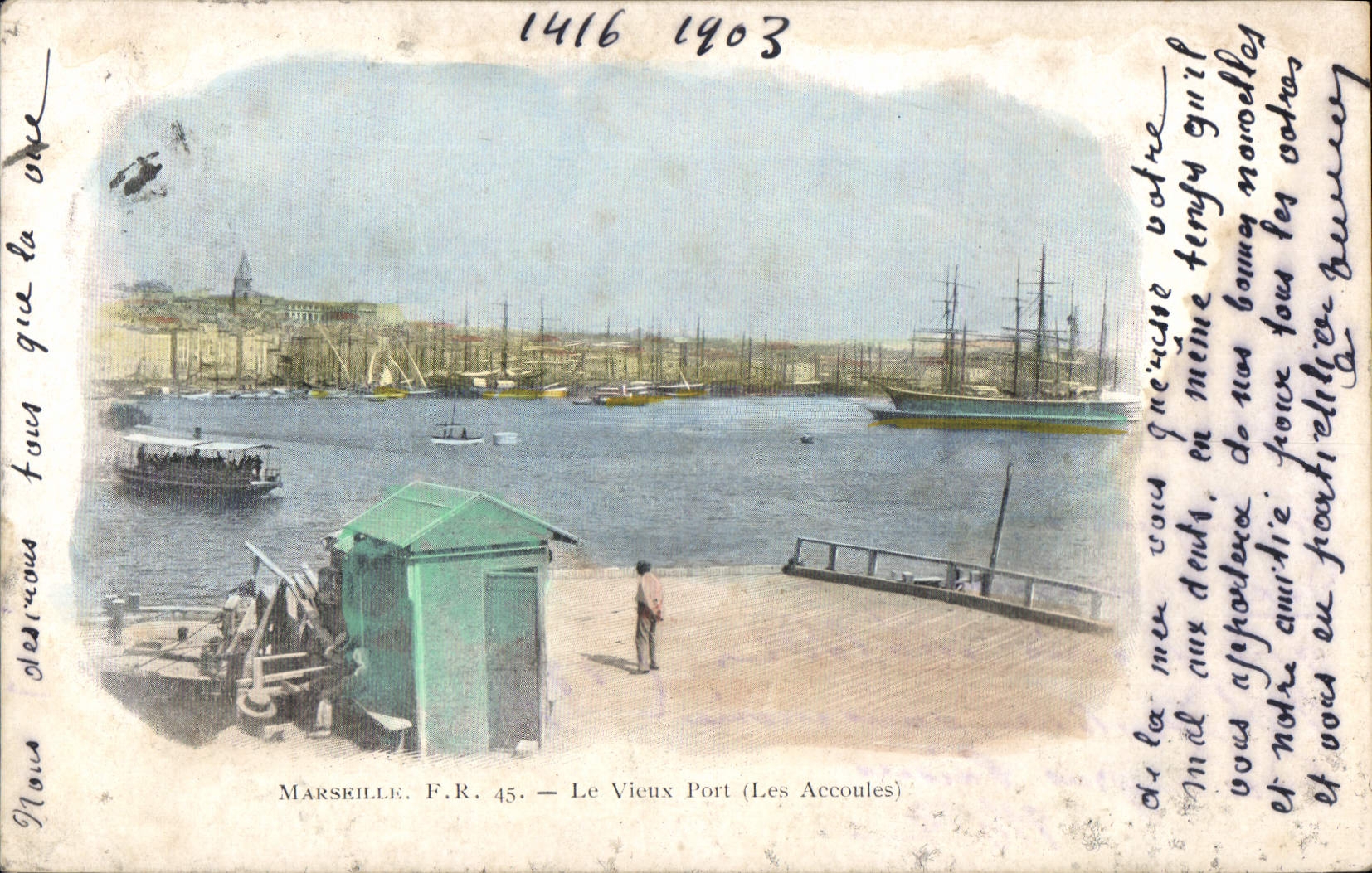 CPA Marseille F R Le Vieux Port Les Accoules