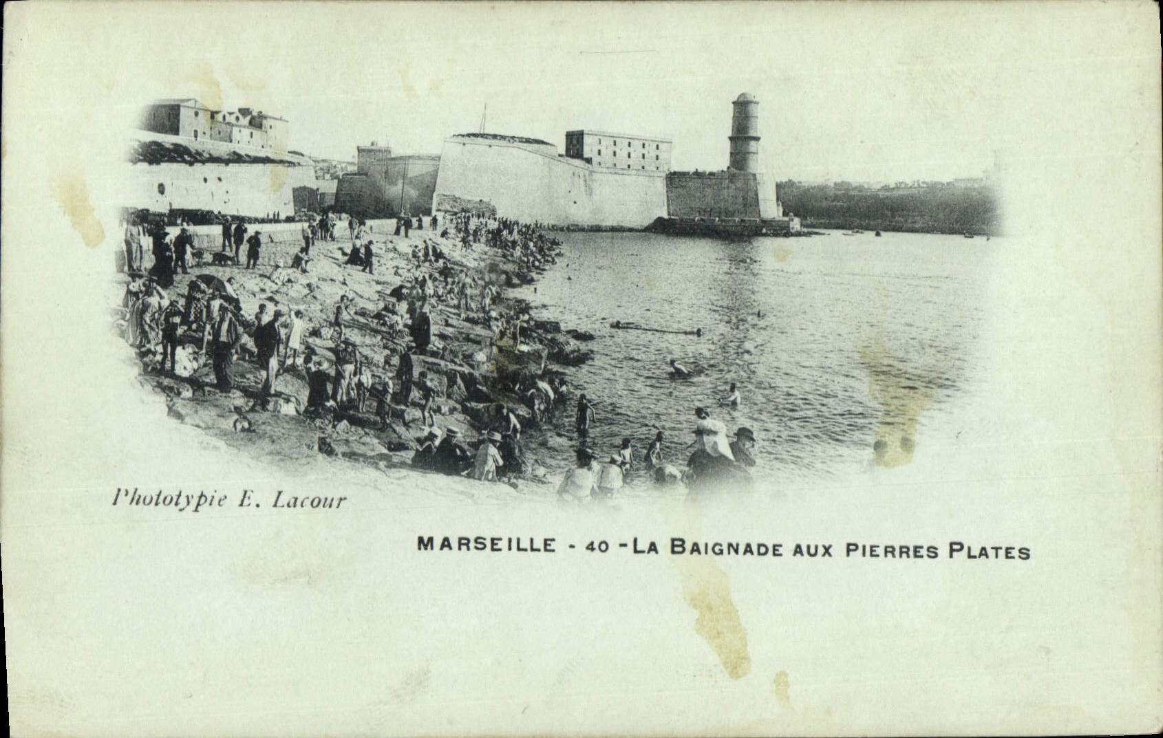 CPA Marseille La Baignade aux Pierres Plates