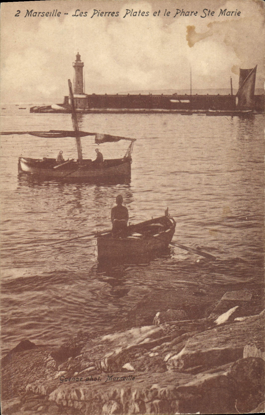 CPA Marseille Les Pierres Plates et le Phare Ste Marie