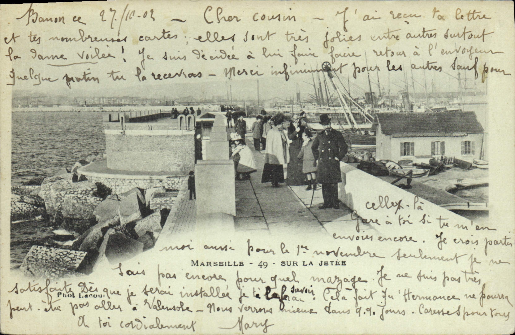 CPA Marseille Sur la Jetee 