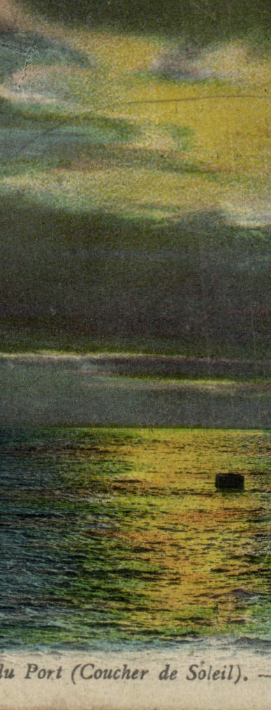 CPA Marseille Le Port Coucher de Soleil 