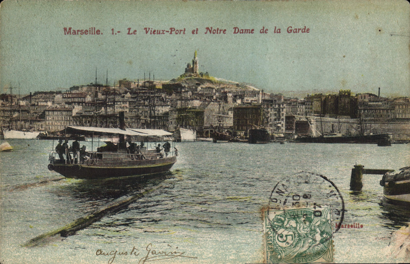 CPA Marseille Le Vieux Port et Notre Dame de la Garde 