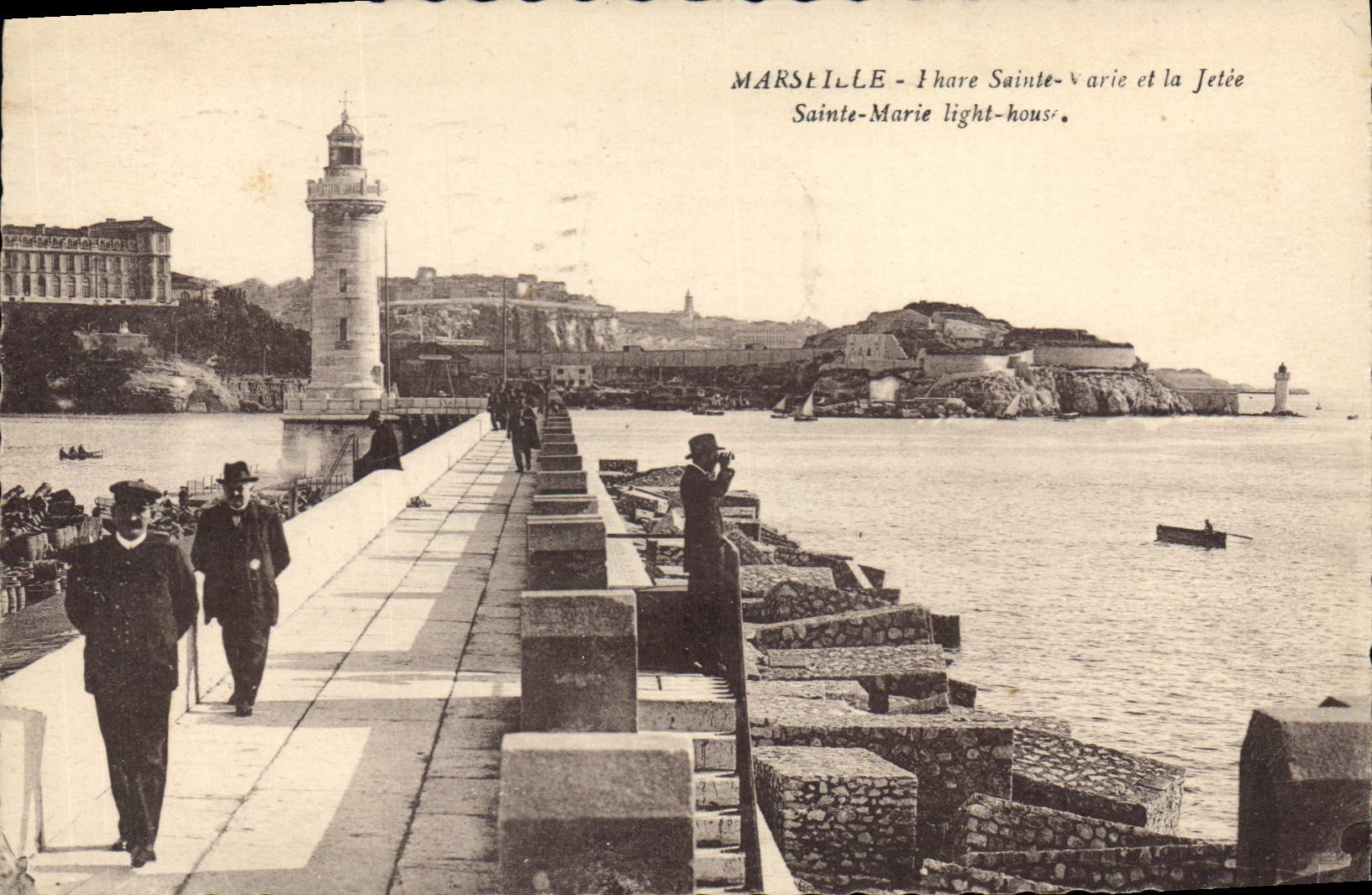 CPA Marseille Phare Sainte Marie et la Jetee 