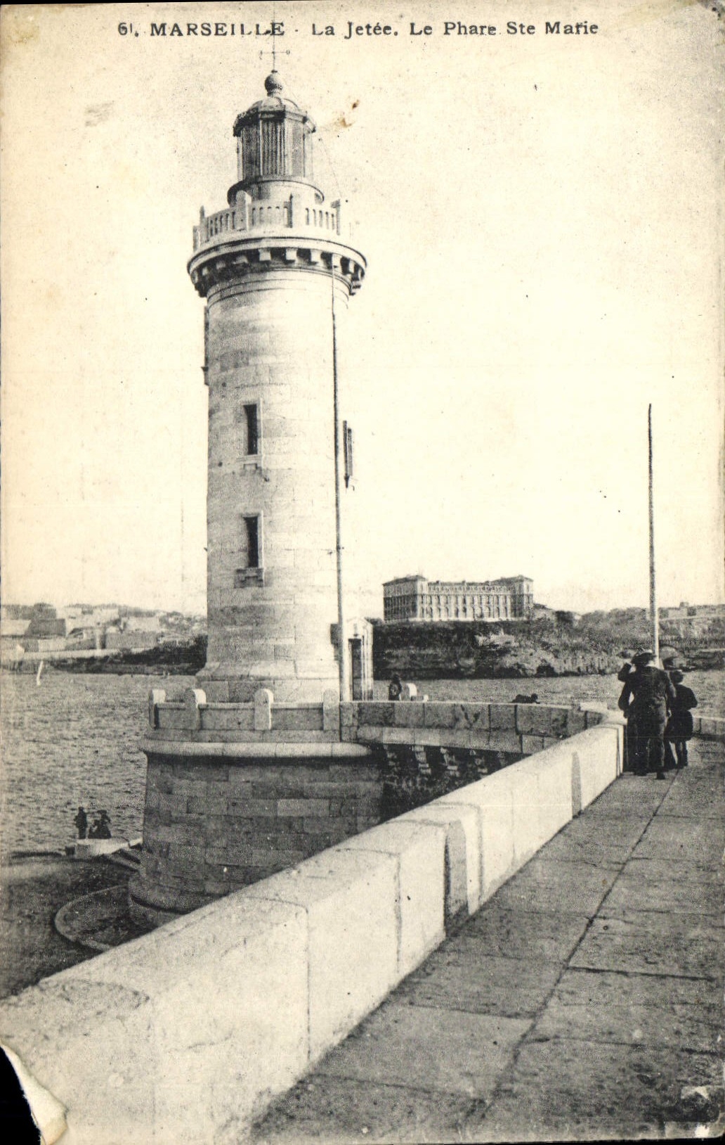 CPA Marseille La Jetee Le Phare Ste Marie 
