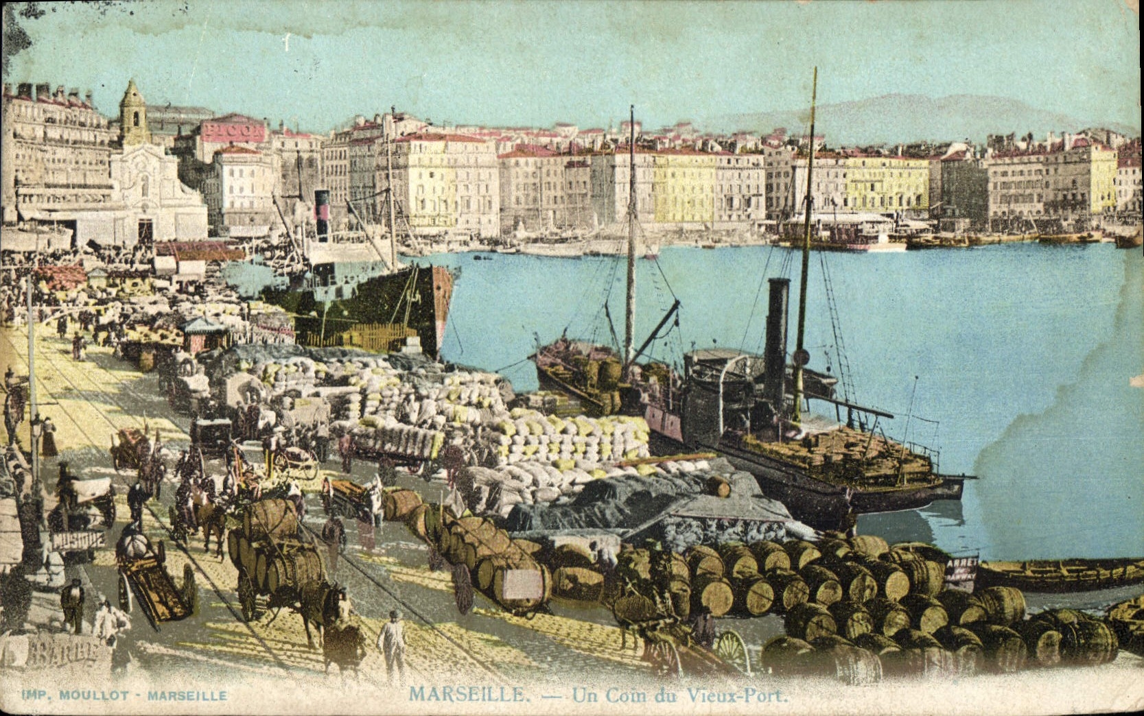 CPA Marseille un coin du Vieux port