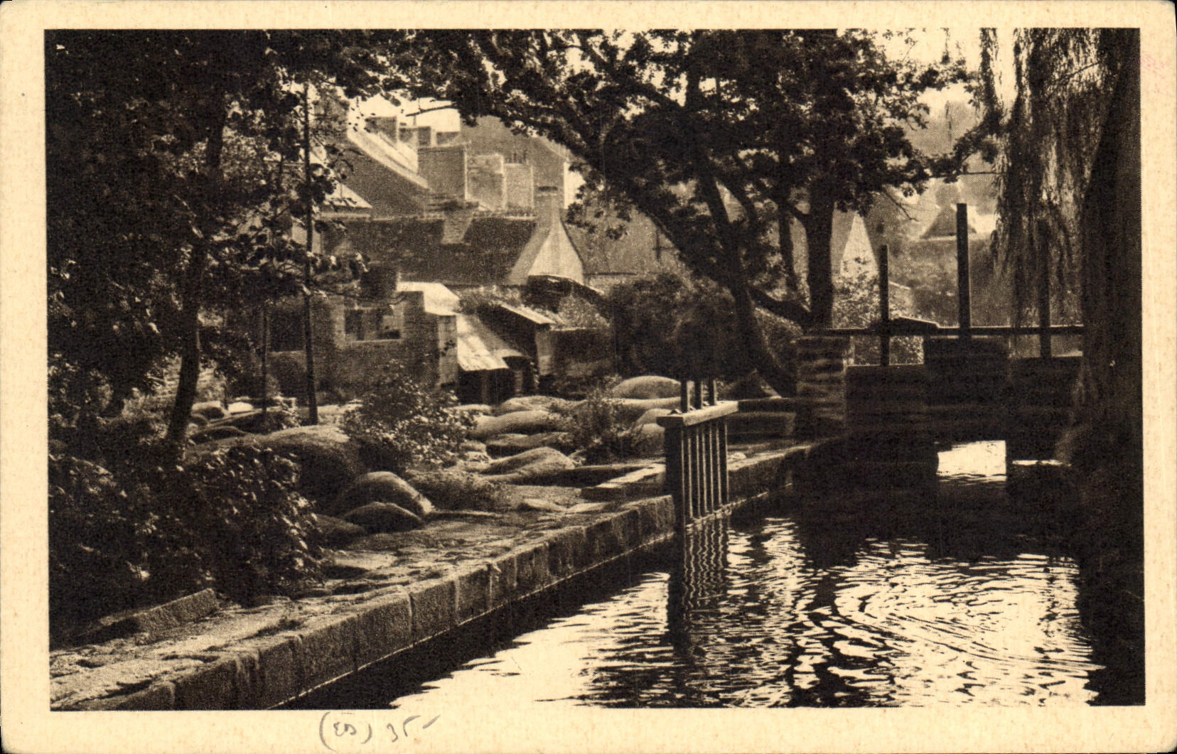 CPA Pont Aven Le Chaos 