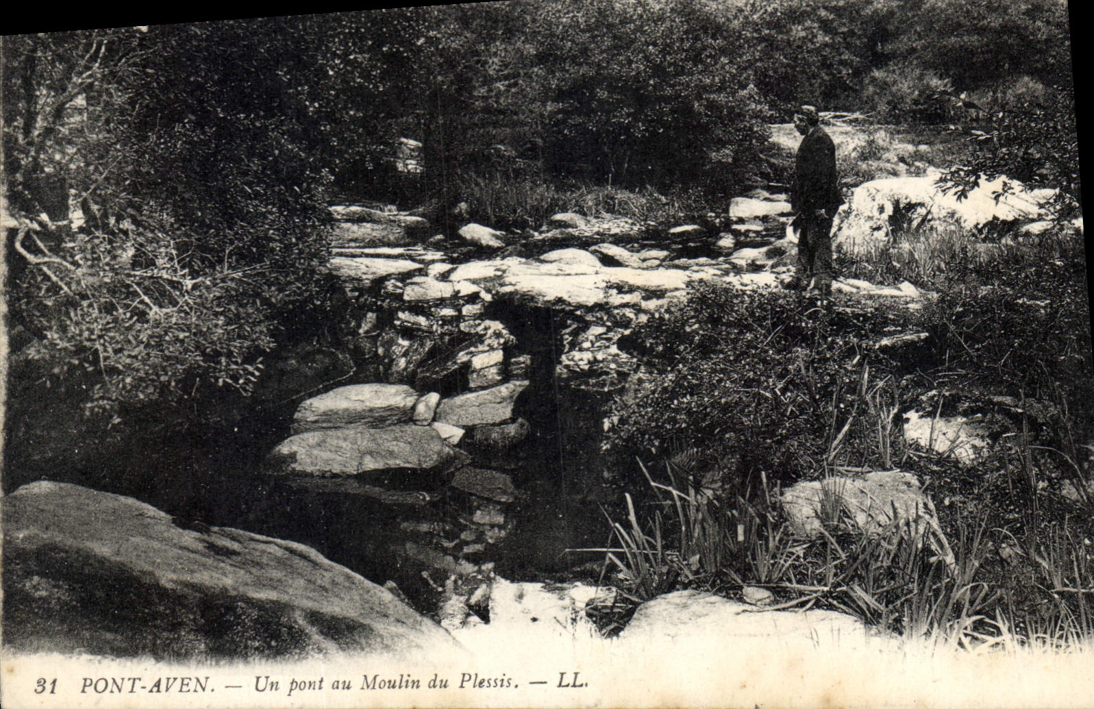 CPA Pont Aven Un point Moulin du Plessis