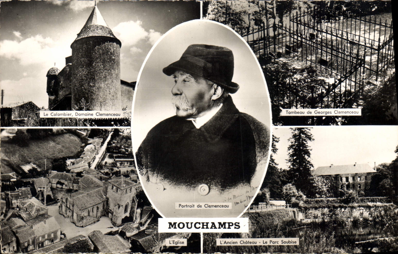 CPA Mouchamps l'Eflise l'Ancien Chateau Colombier Clemenceau Tombeau