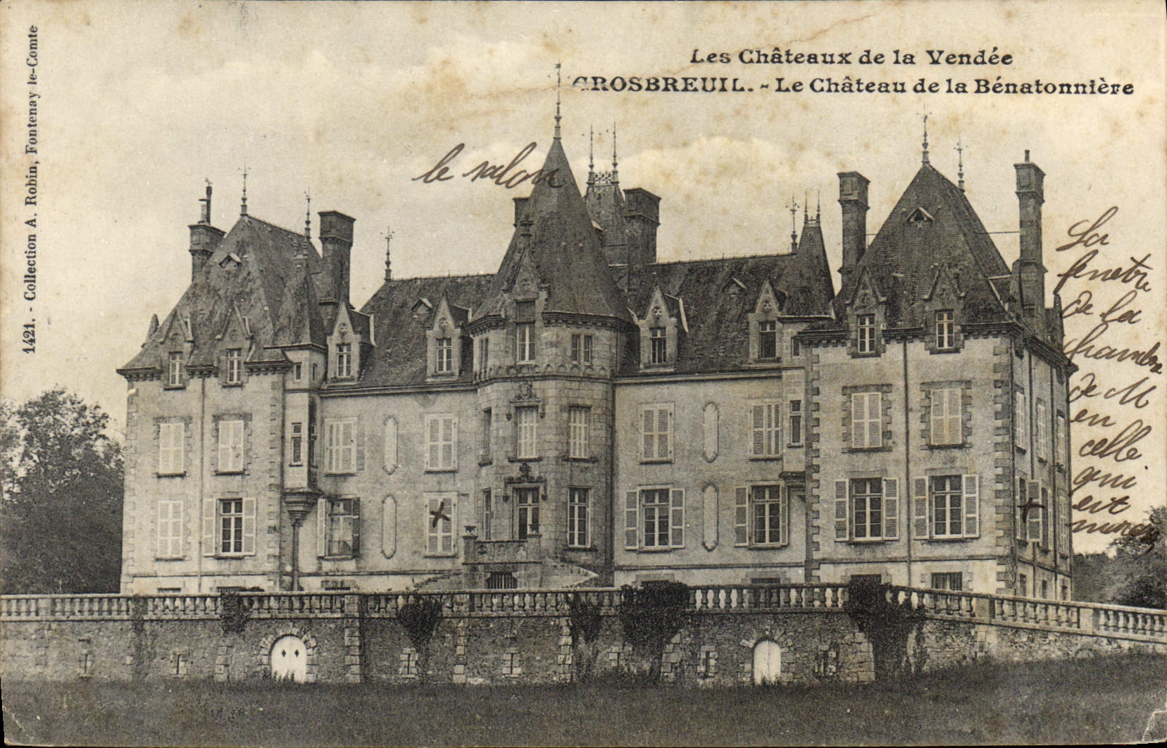 CPA Le Chateau de la Vendee Crosbreuil le chateau de la Benatonniere