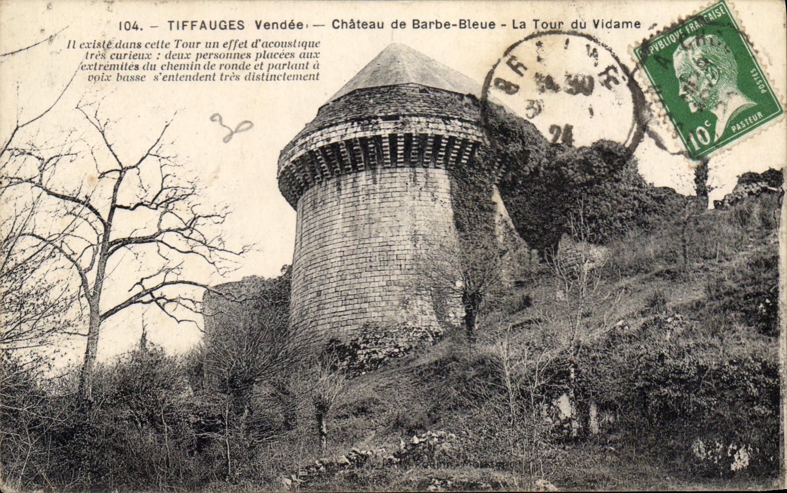 CPA Tiffaugues Vendee chateau de Barbe Bleue la tour du Vidame 