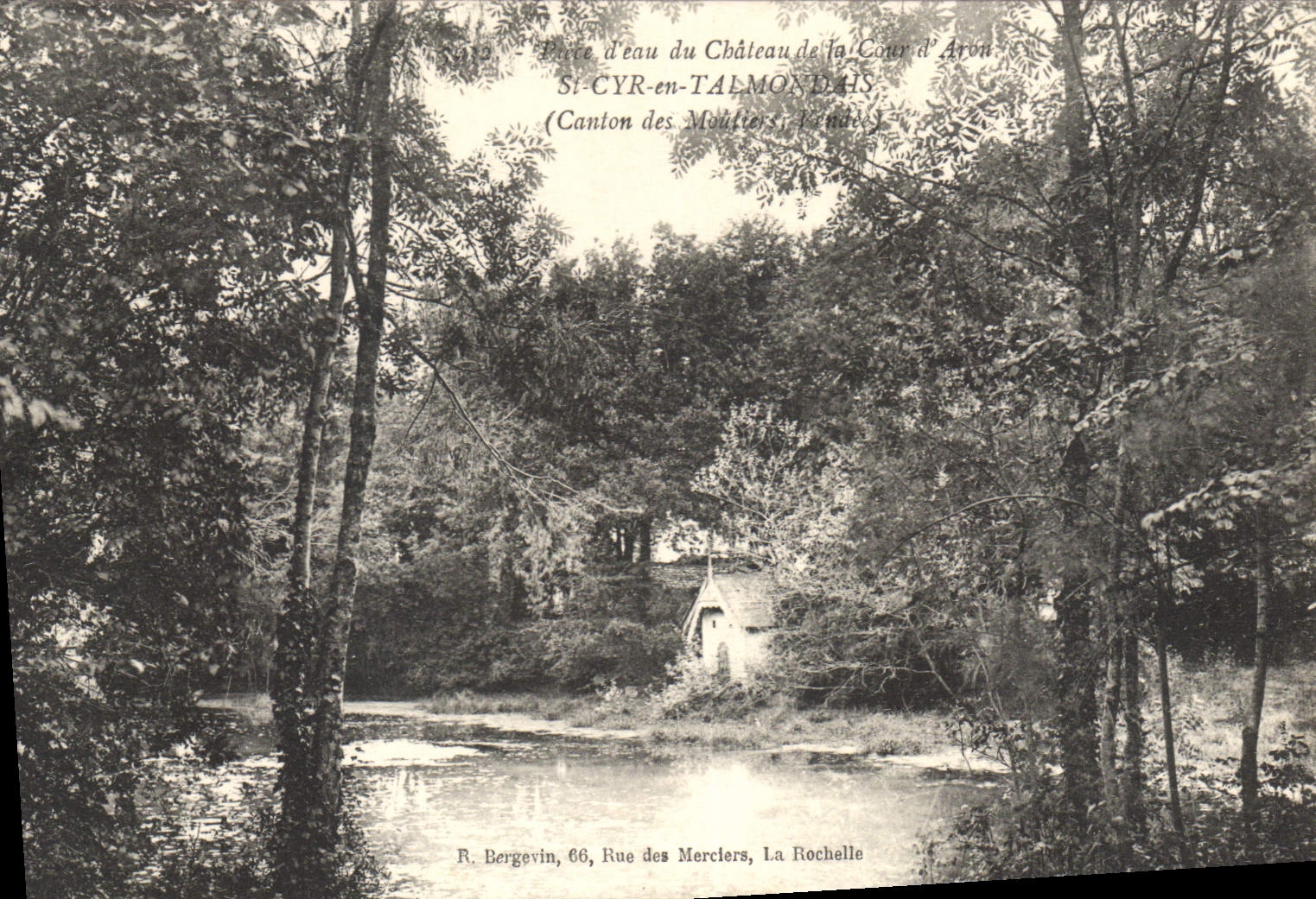 CPA Piece d'Eau du chateau de la cour d'Aron St Cyr en Talmondais canton des