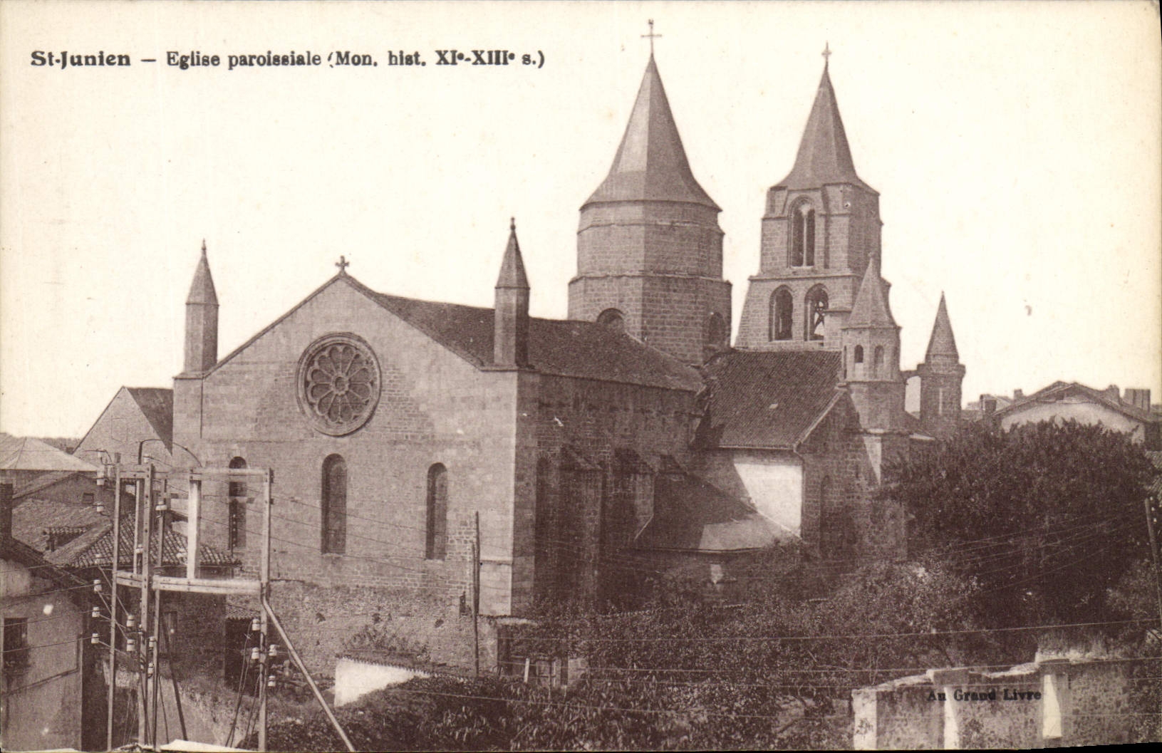 CPA St Junien Eglise Paroissiale Mon hist XI XIII S