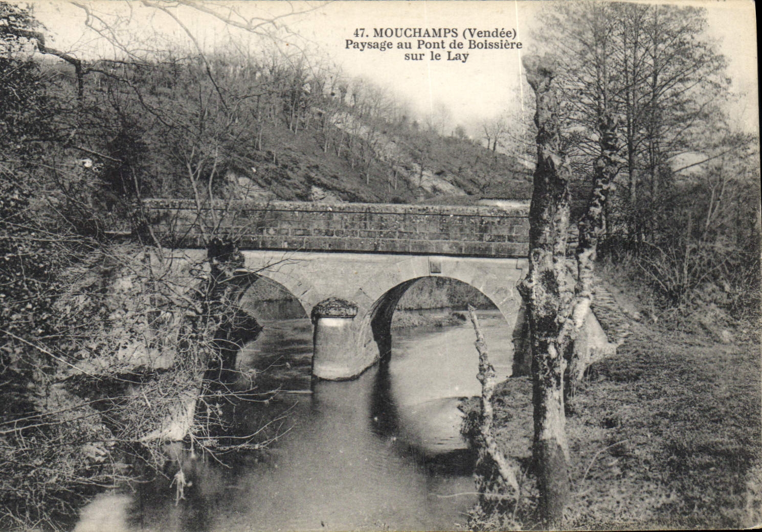 CPA Mouchamps Vendee Paysage au pont de Boissiere sur le Lay