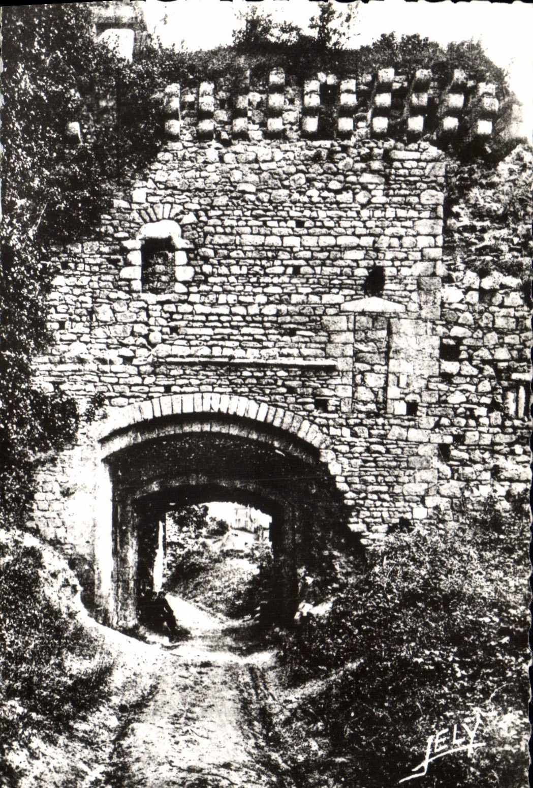 CPA Tiffauges Vendee Ruines du chateau l'entree 
