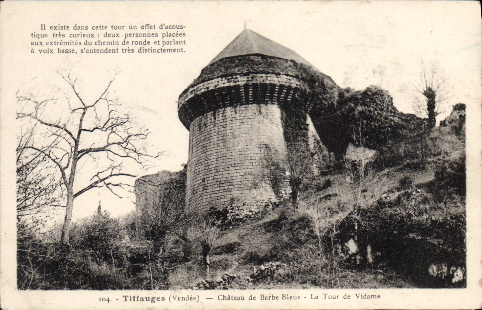 CPA Tiffauges Vendee chateau de Barbe Bleue la tour de Vidame