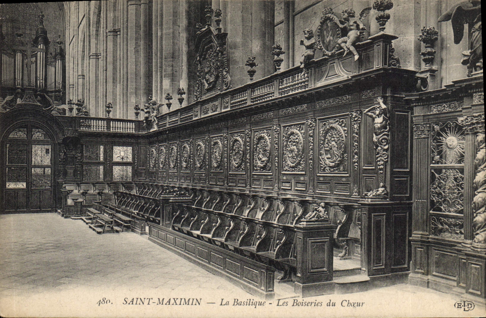 CPA Saint Maximin la Basilique les Boiseries du Choeur 