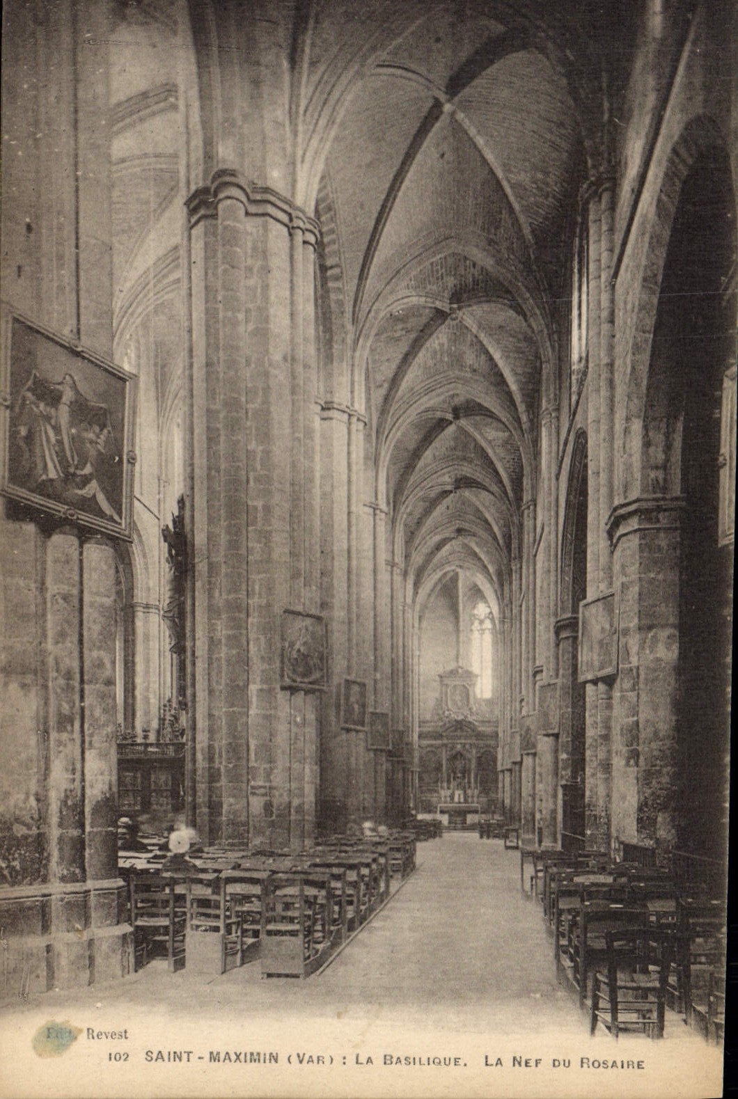 CPA Saint Maximin Var la basilique la Nef du Rosaire 